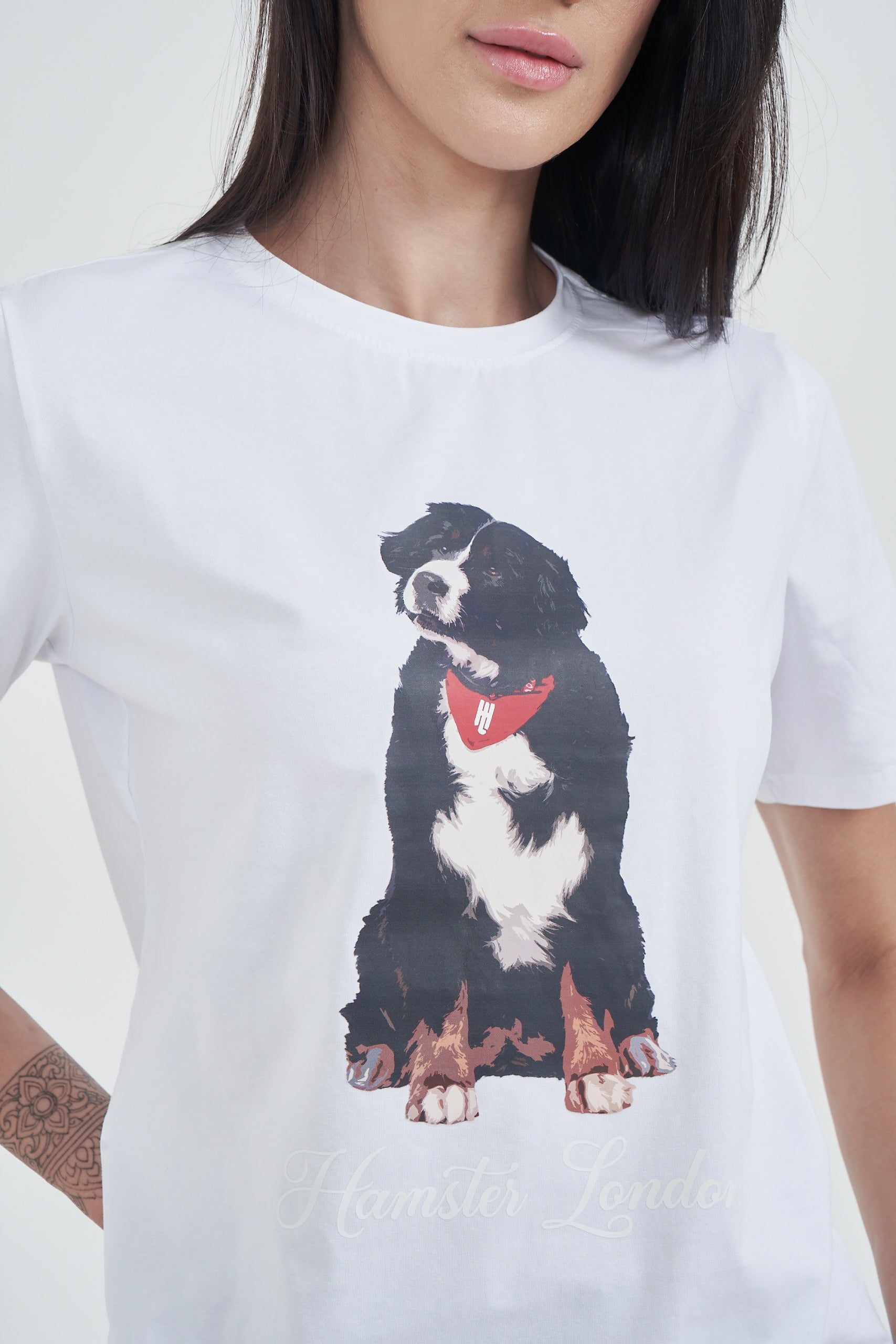 Hamster London Pup H Border Collie T-shirt White