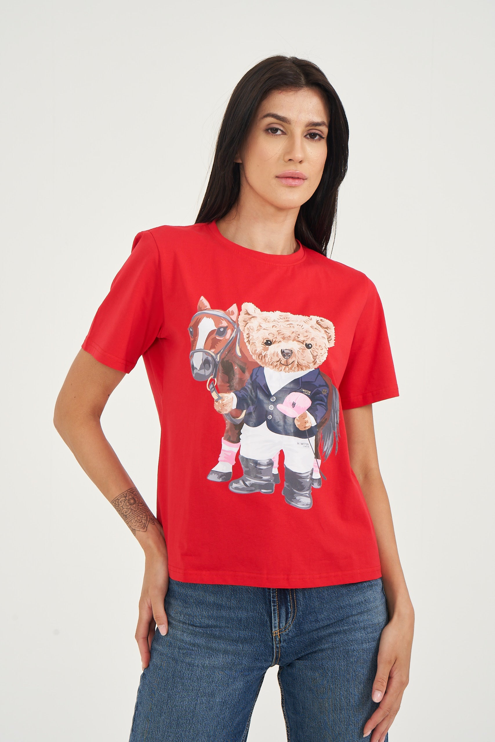 Hamster London Ted H Equestrian T-Shirt Red
