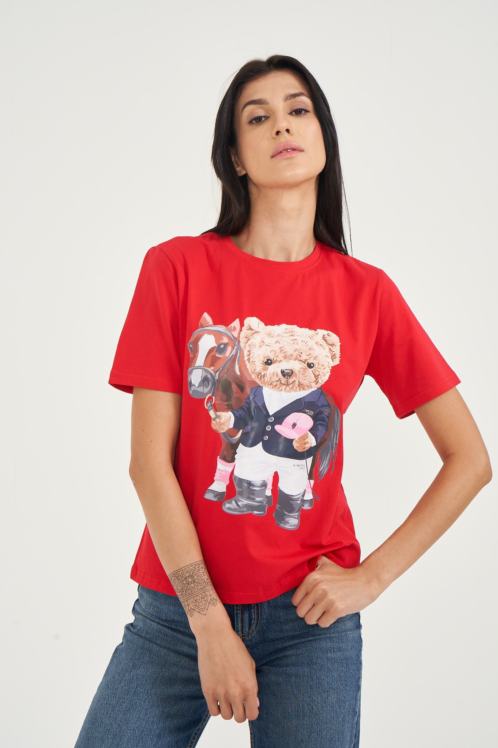 Hamster London Ted H Equestrian T-Shirt Red