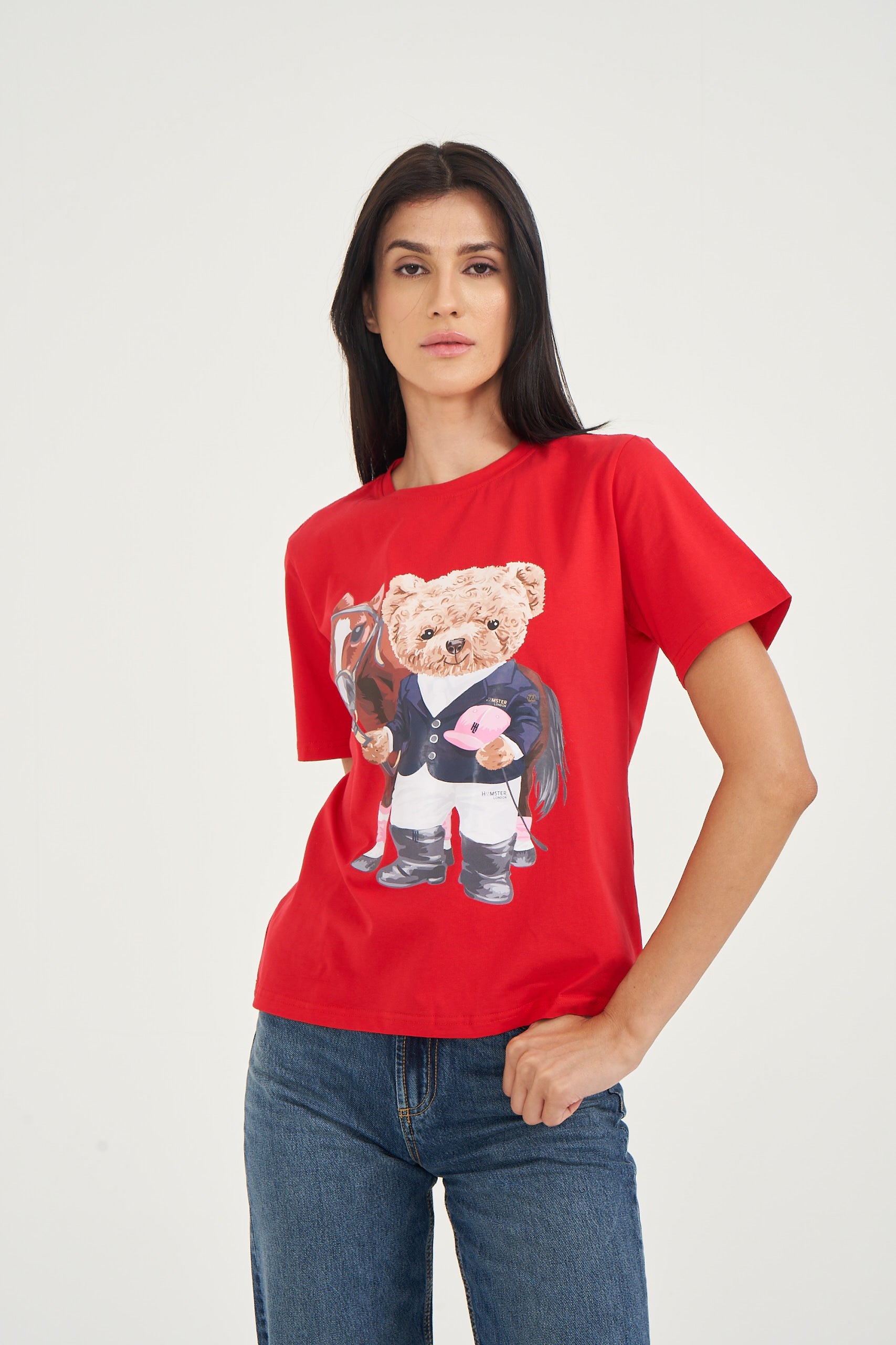 Hamster London Ted H Equestrian T-Shirt Red