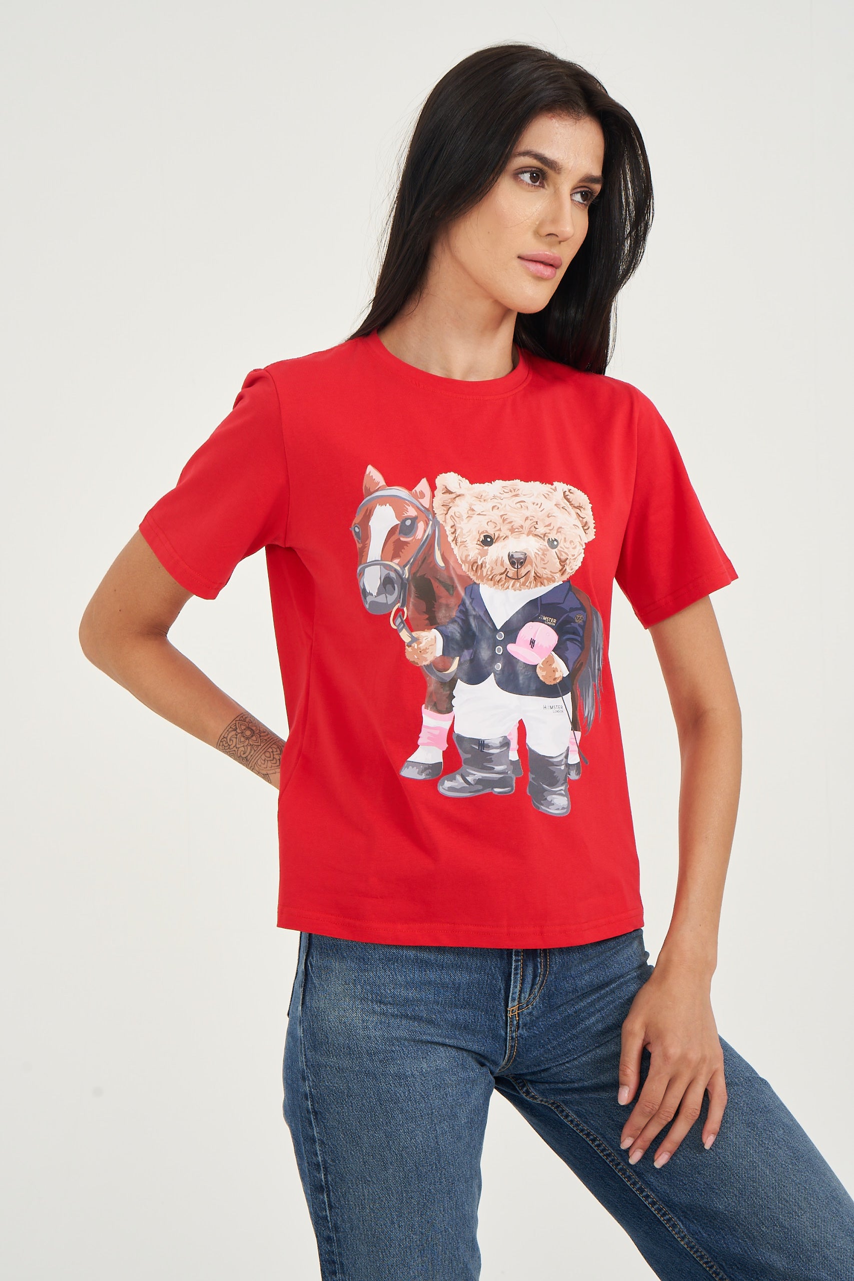 Hamster London Ted H Equestrian T-Shirt Red