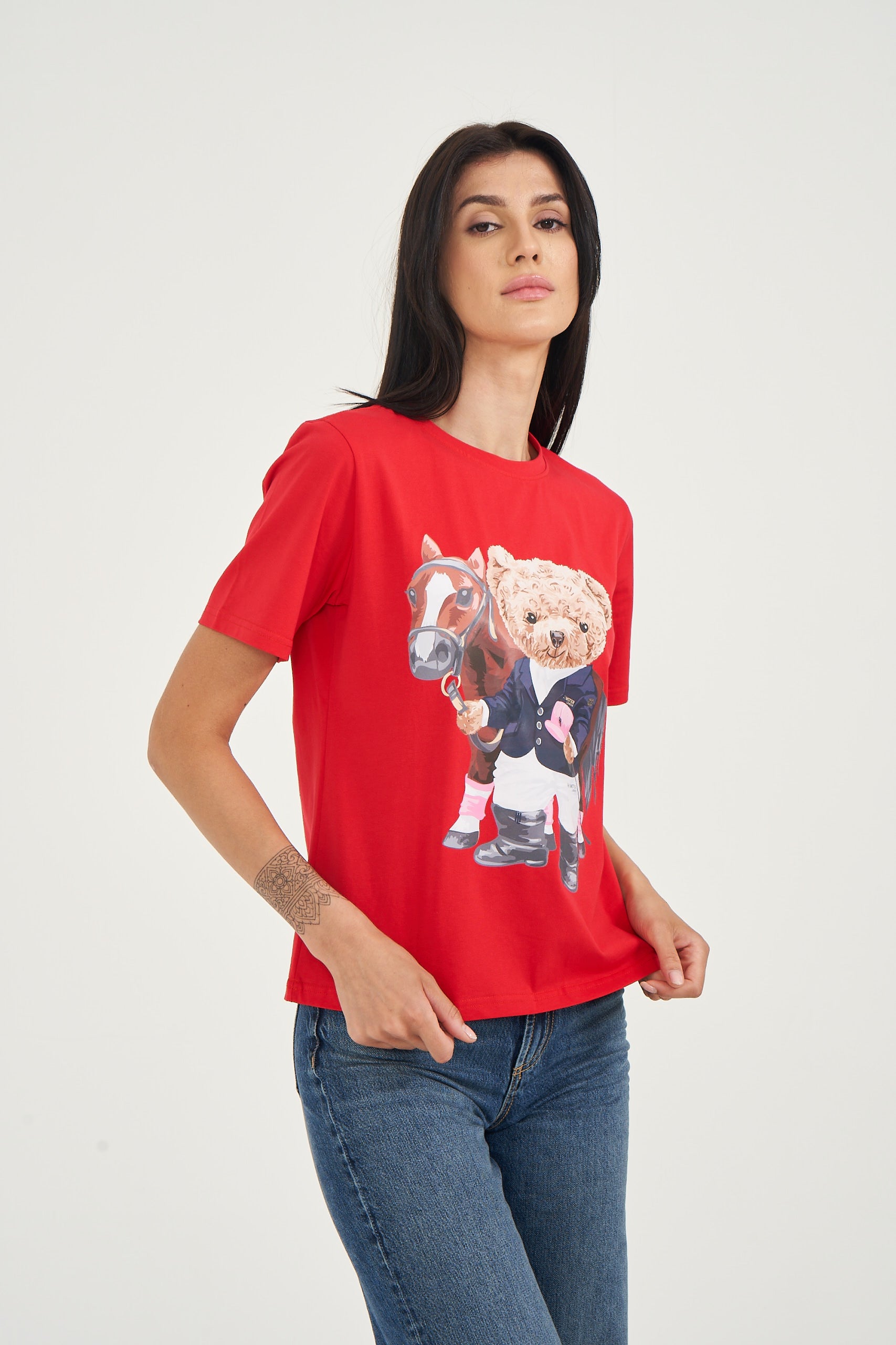 Hamster London Ted H Equestrian T-Shirt Red
