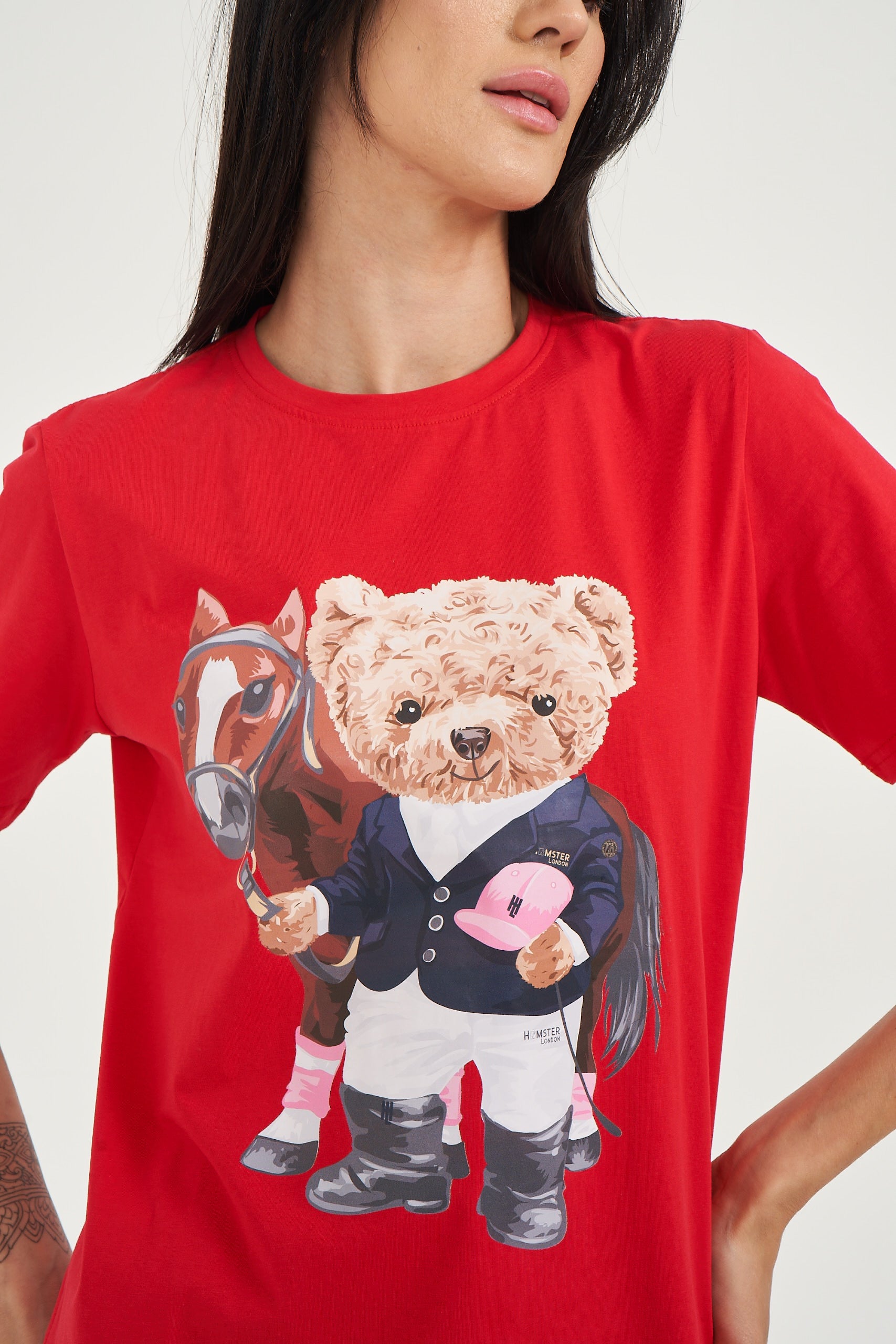 Hamster London Ted H Equestrian T-Shirt Red