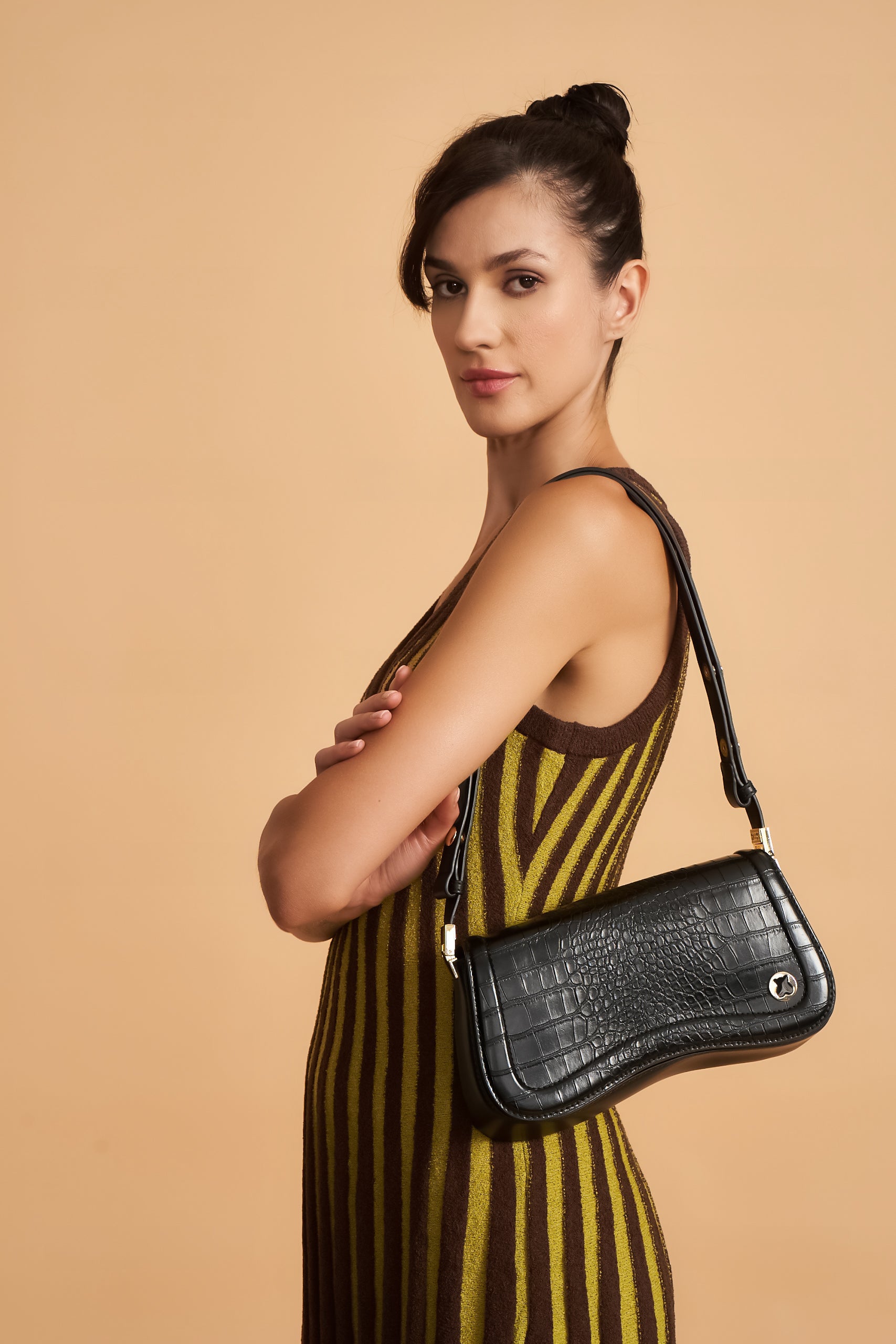 Hamster London Roma Shoulder Bag Black