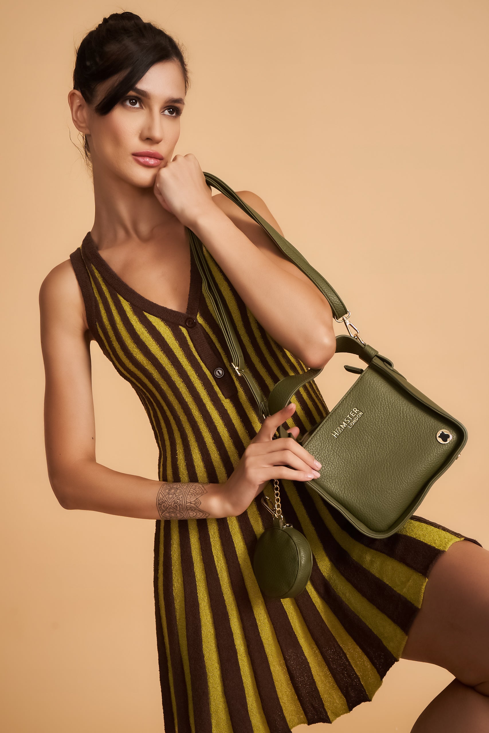 Hamster London Roma Top Handle Mini Olive