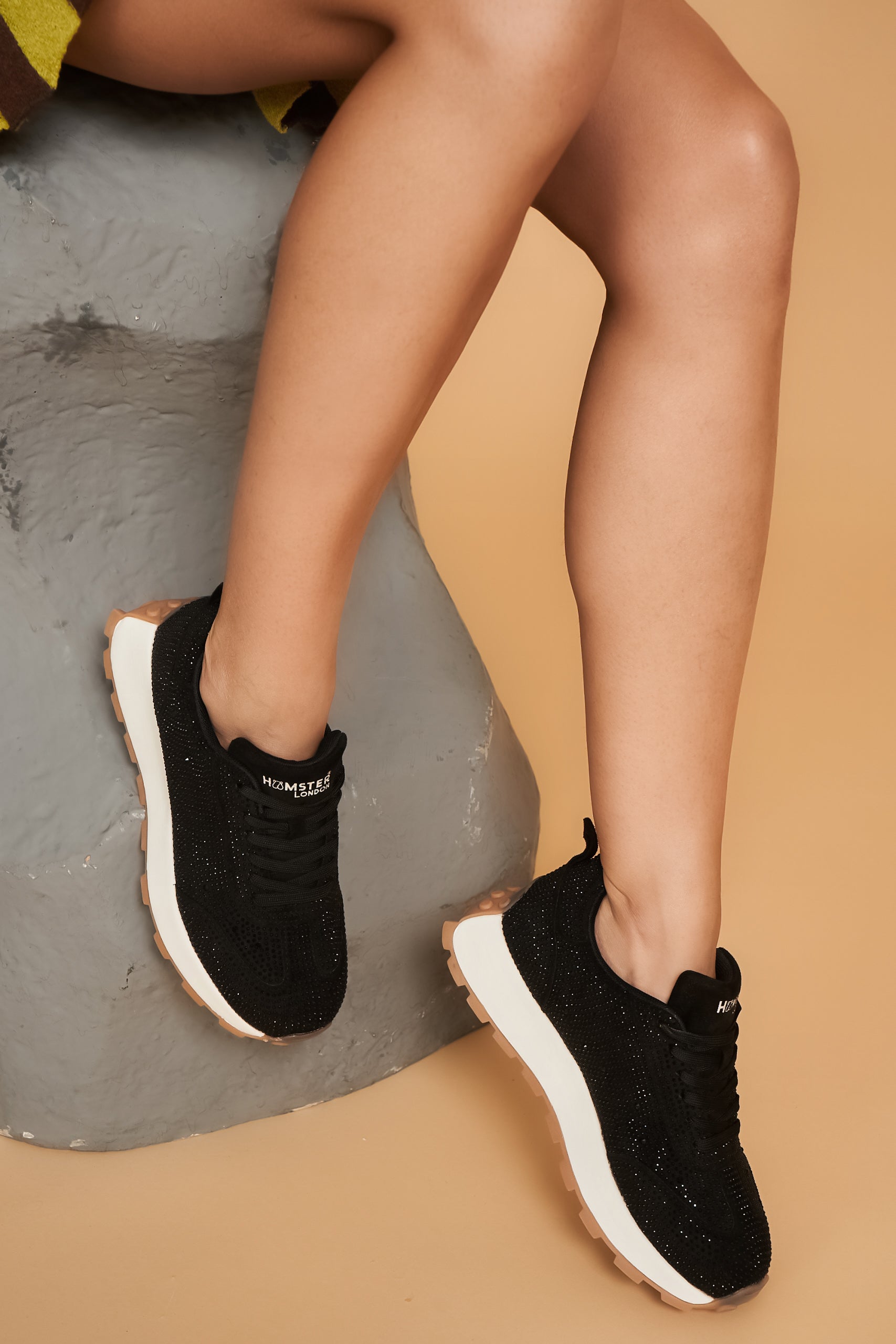 Hamster London Love Stone Black Sneakers