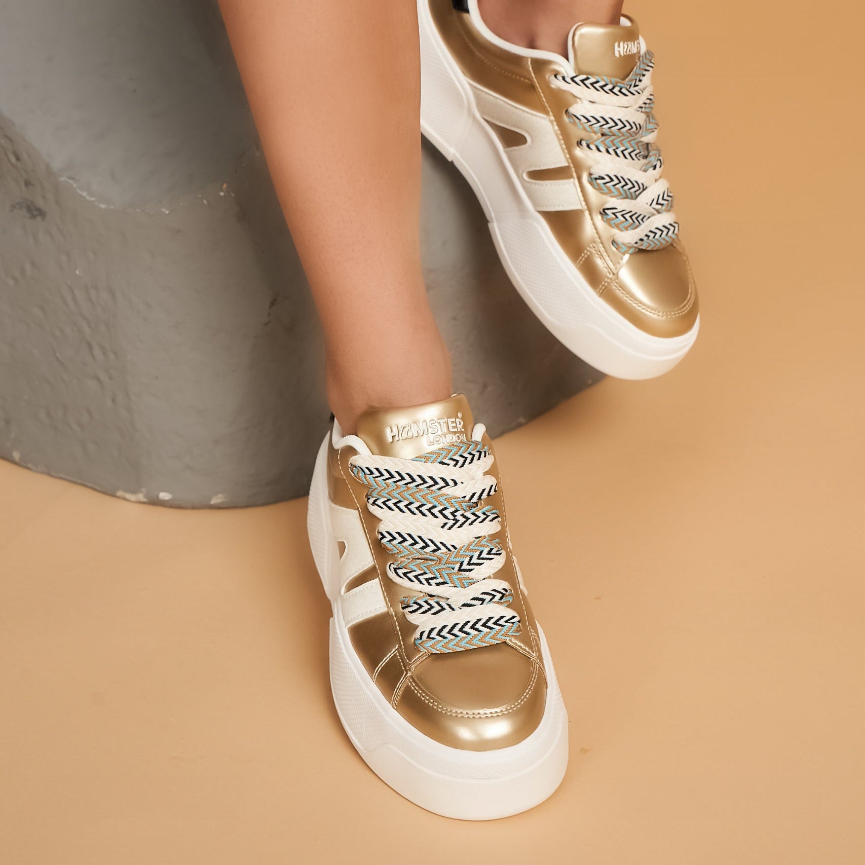 Hamster London Huxley Gold Sneakers