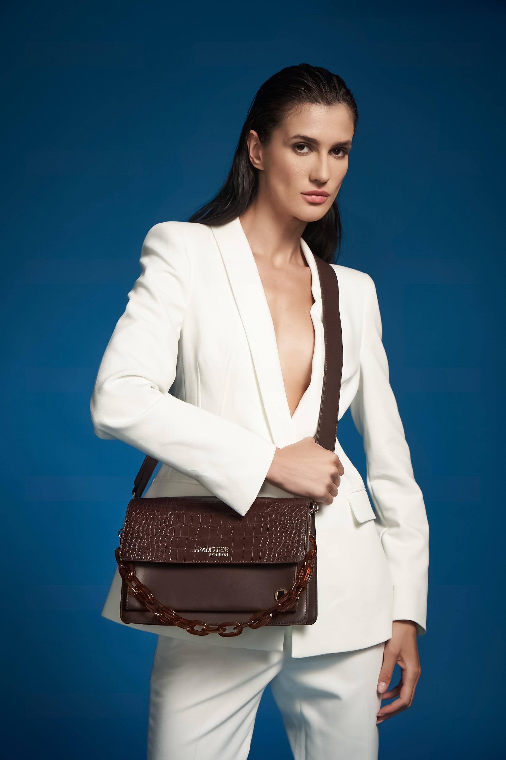 Hamster London Roma Flap Bag Brown