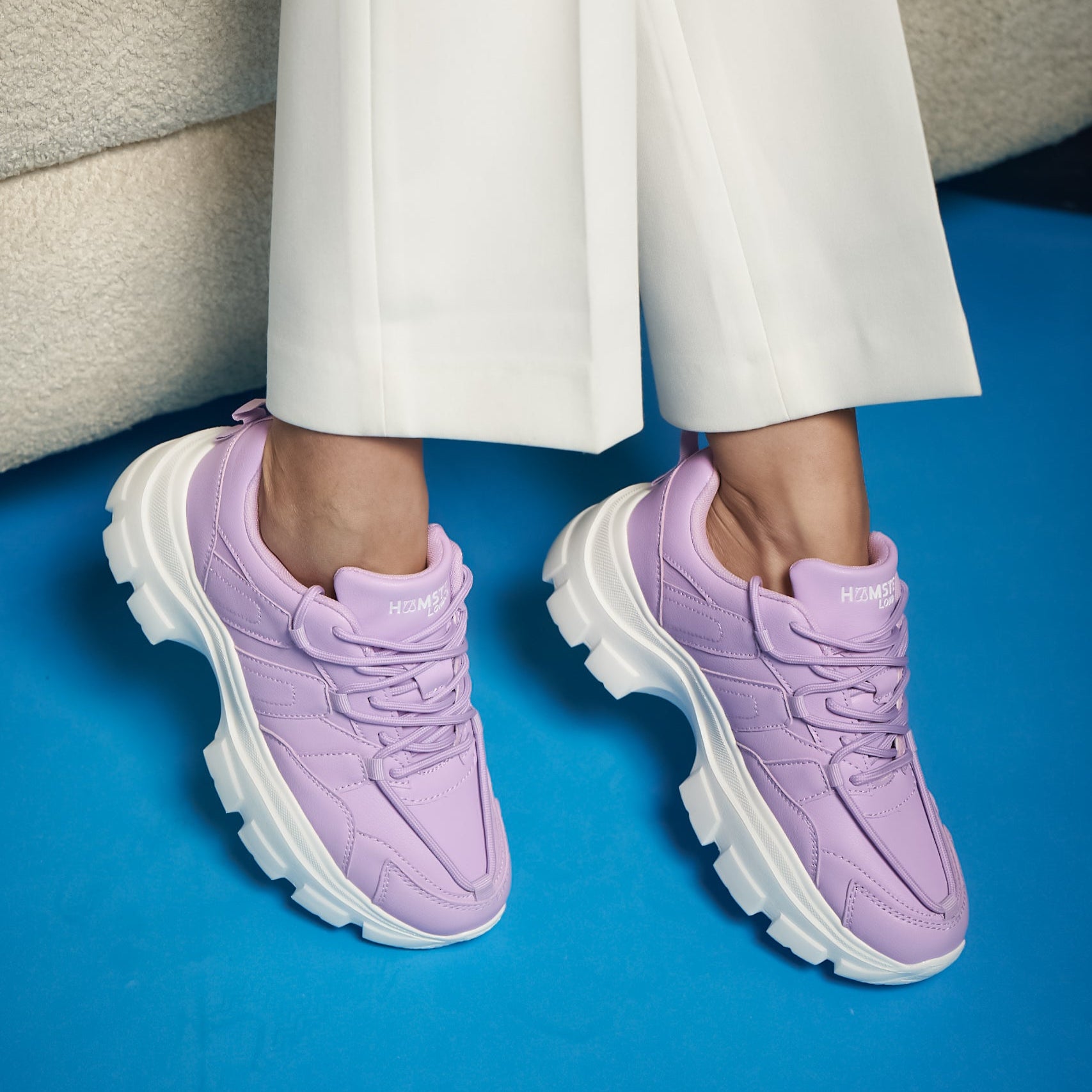 Hamster London Mousehole Purple Party Sneakers