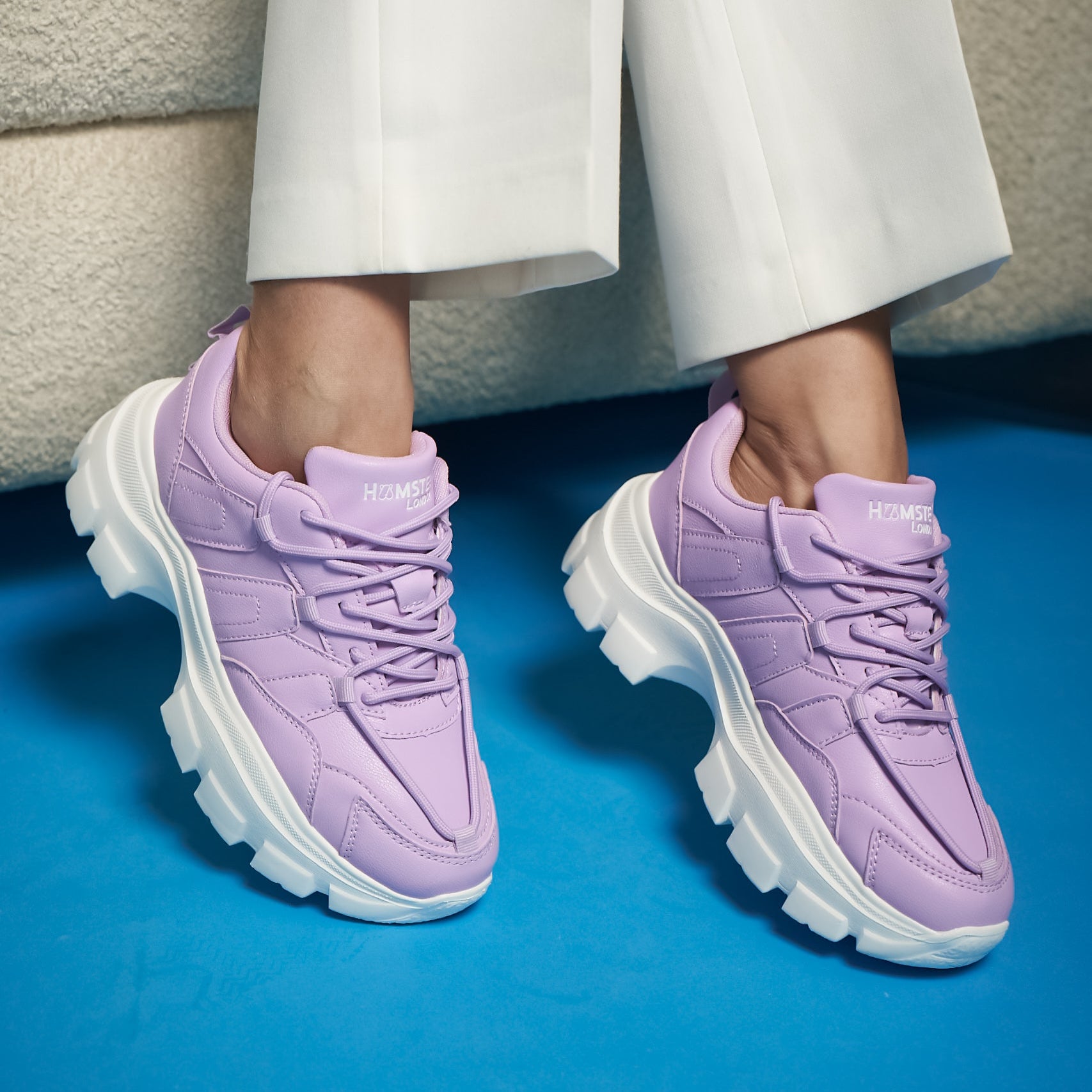 Hamster London Mousehole Purple Party Sneakers