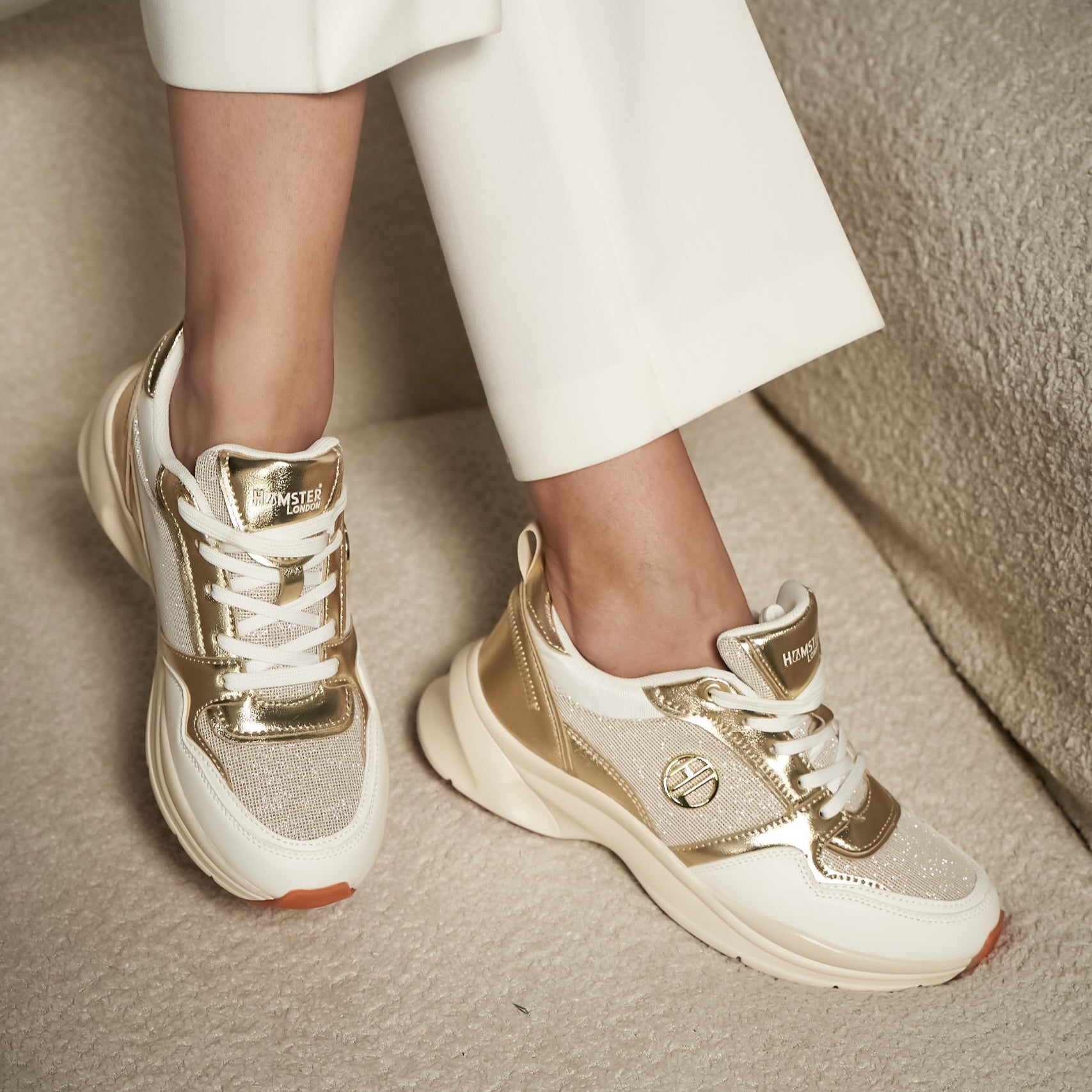 Hamster London Signature Gold Sneakers
