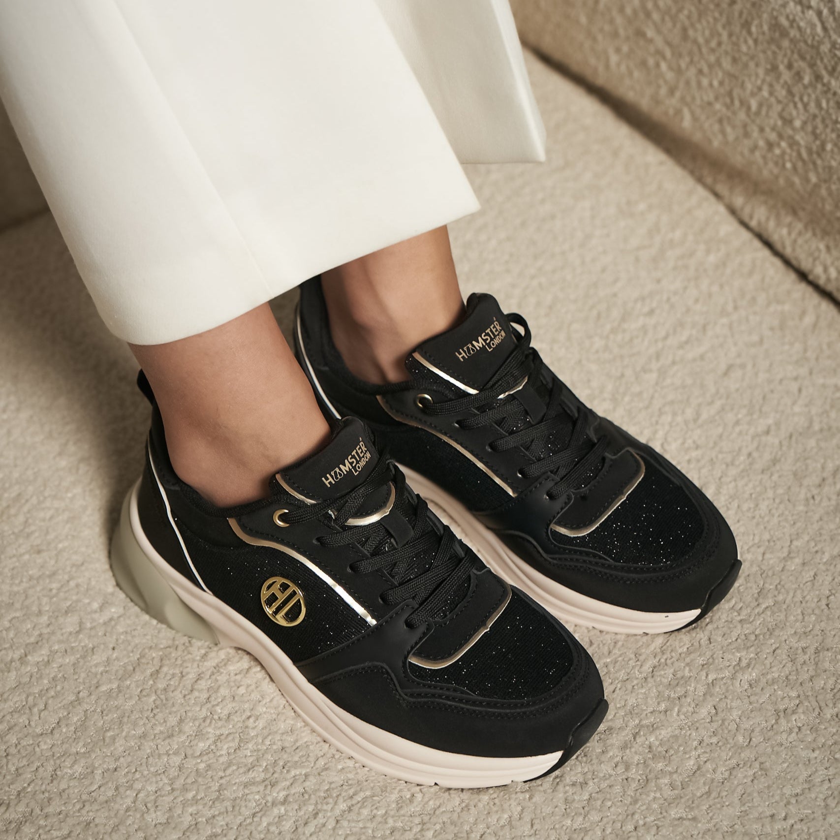 Hamster London Signature Black Sneakers