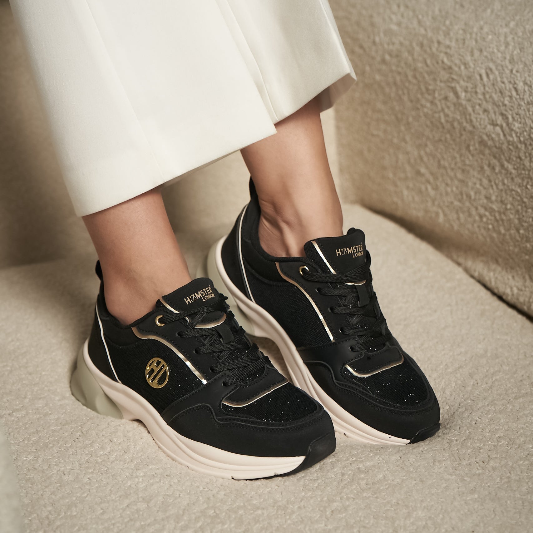 Hamster London Signature Black Sneakers