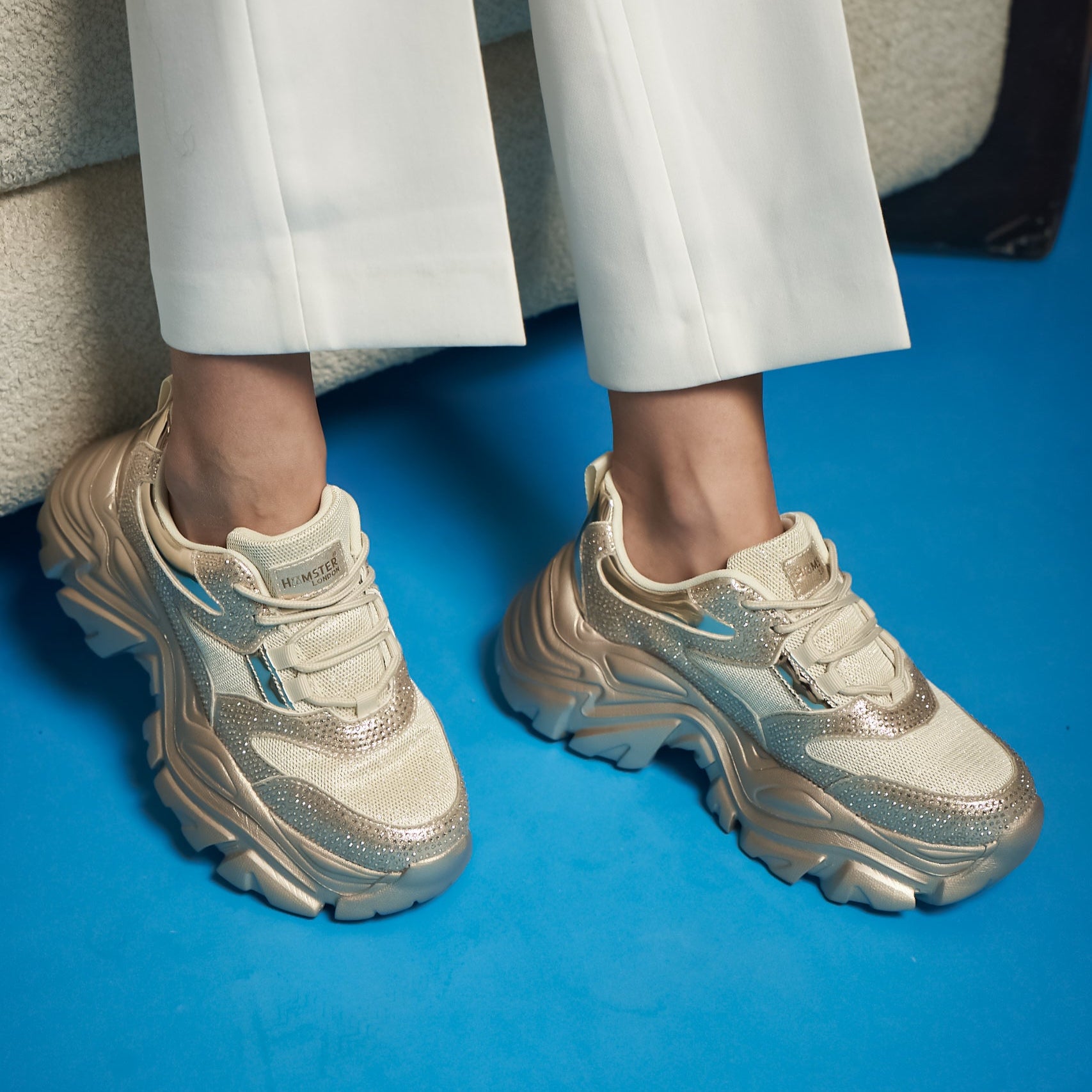 Hamster London Booster Gold Sneakers