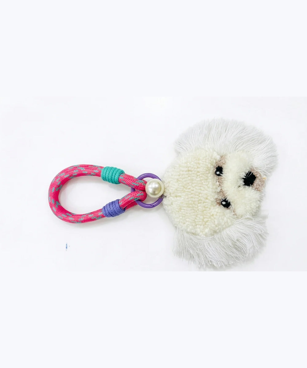 Hamster London Cotton Candy Pup Bag Keycharm