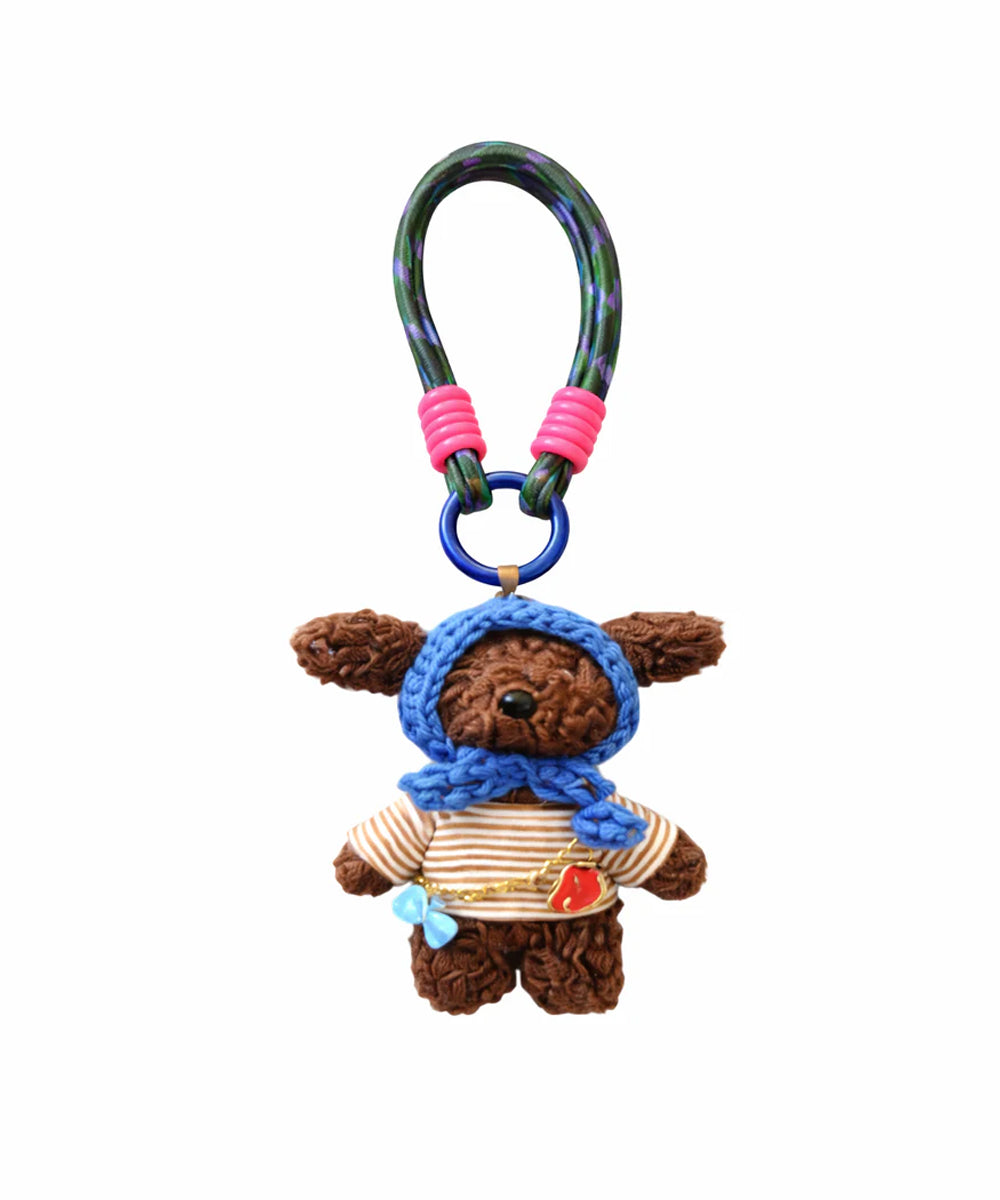 Hamster London Luxe Soft Blue Hoodie Bear Bag Charm