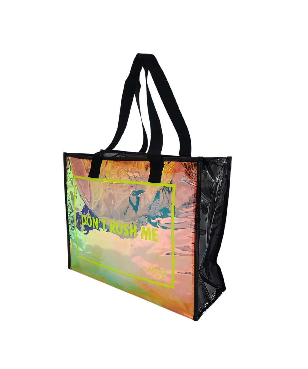Hamster London Shiny Classic Don't Rush Me Tote Bag Black