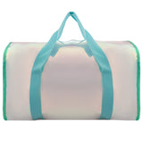 Hamster London Shiny Classic Duffle Bag Aqua With Personalization Sticker