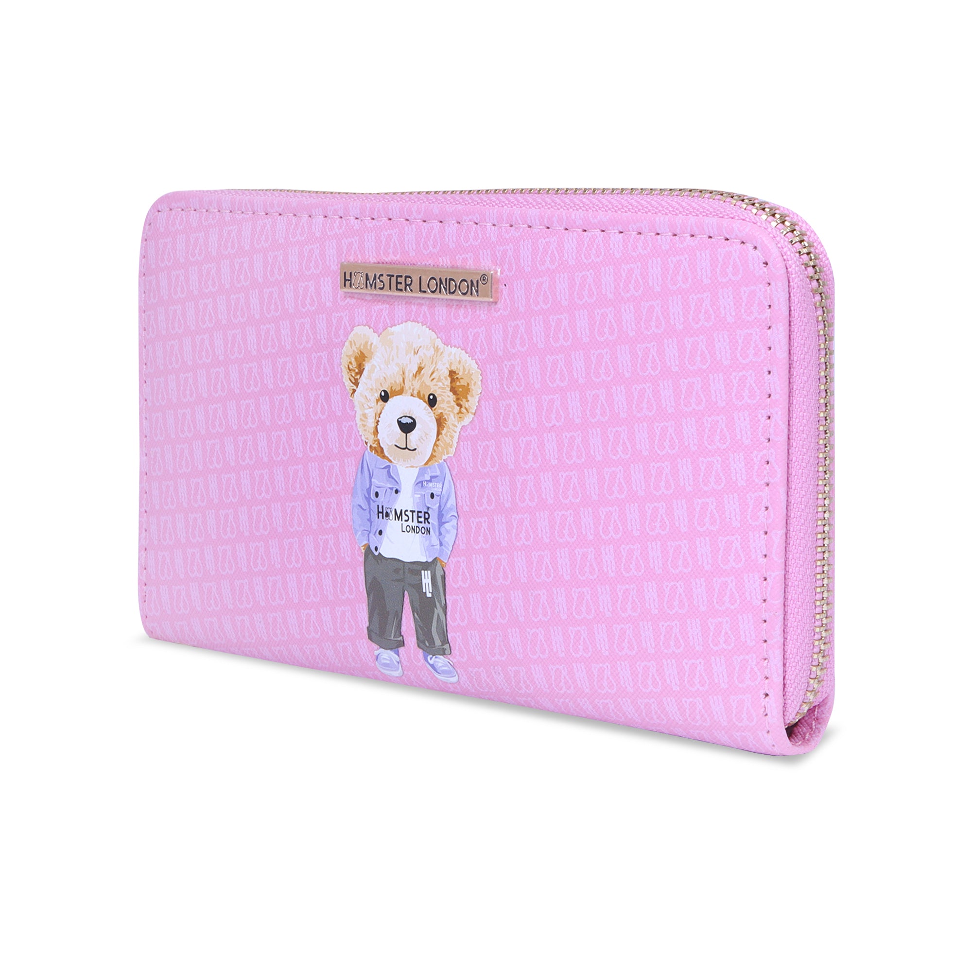 Hamster London Ted H Limited Edition PU Duffle + Tote + Wallet Light Pink Combo