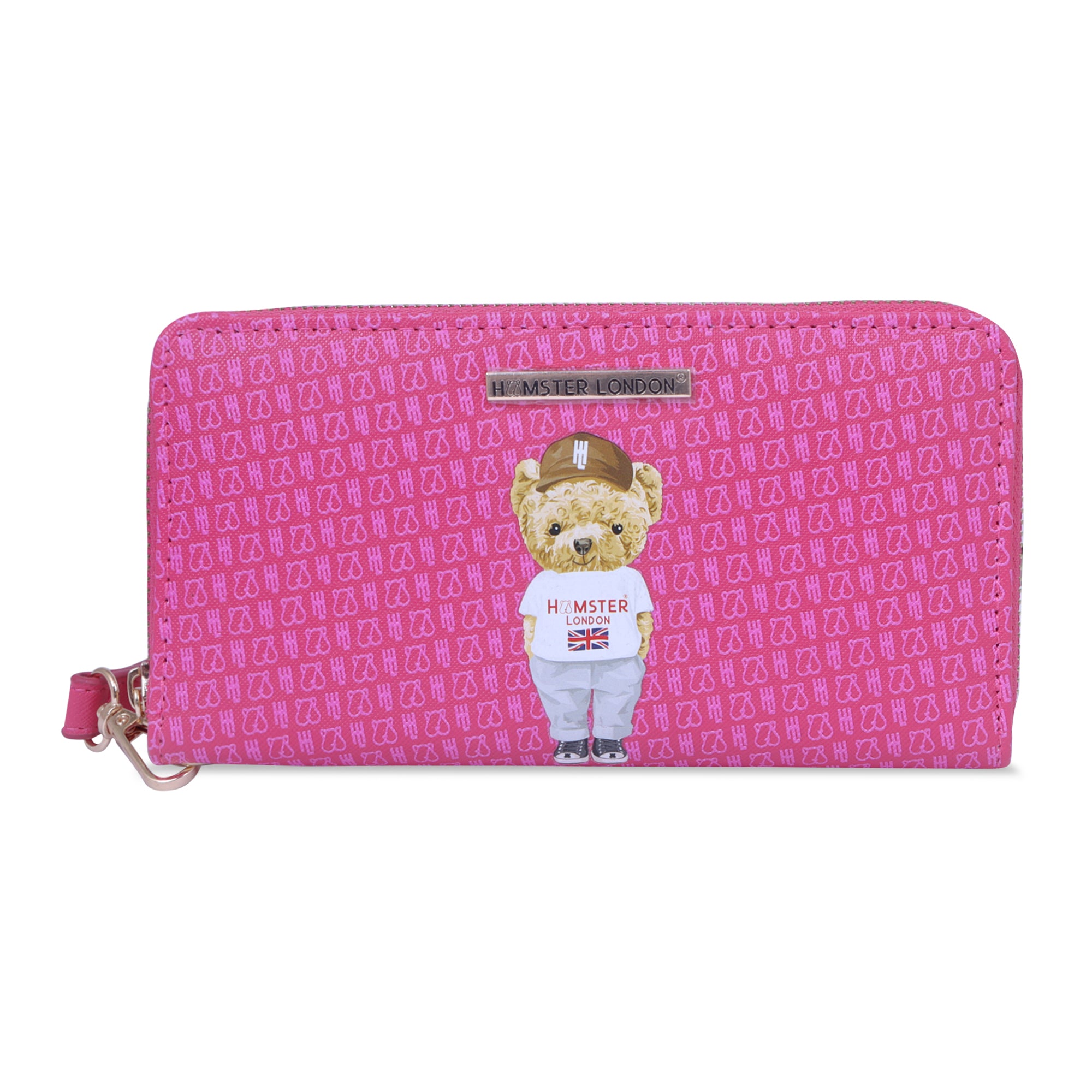 Hamster London Ted H Limited Edition PU Duffle + Tote + Wallet Hot Pink Combo