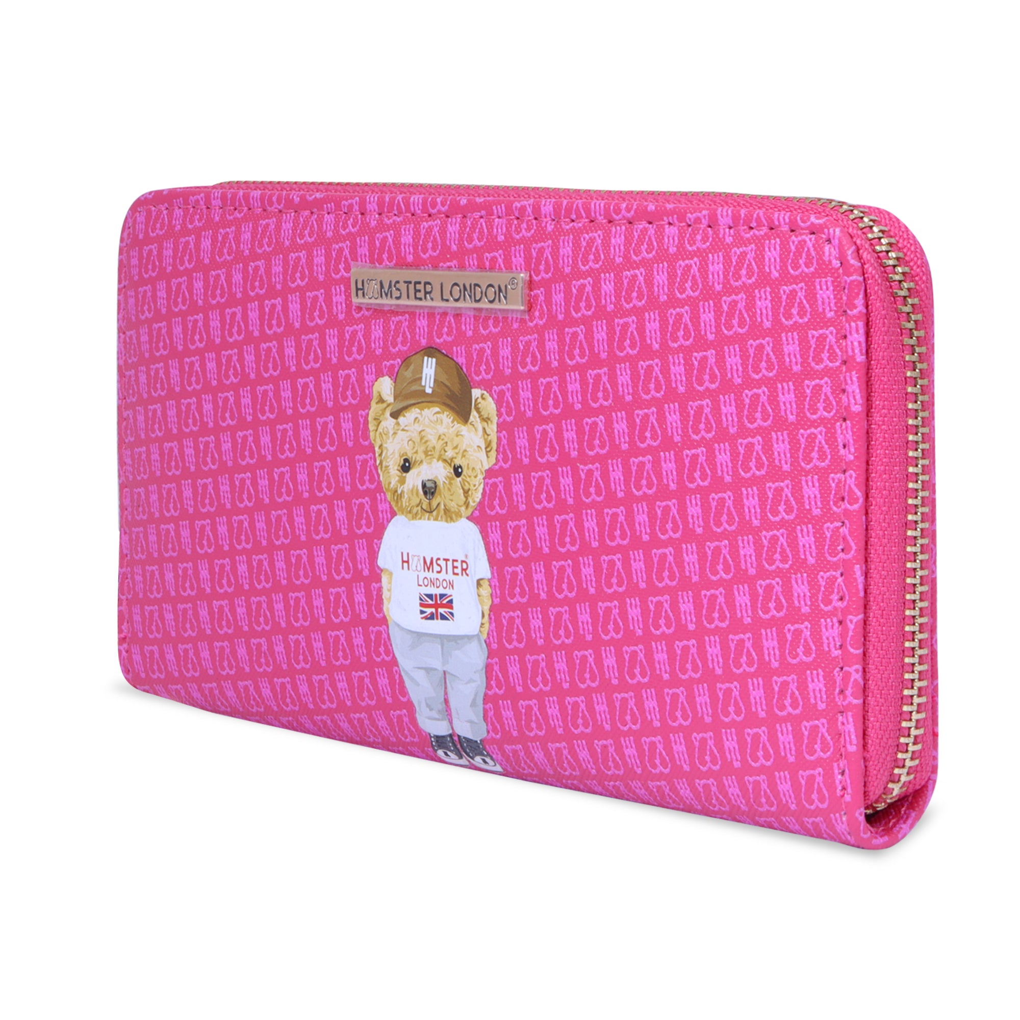Hamster London Ted H Limited Edition PU Duffle + Tote + Wallet Hot Pink Combo