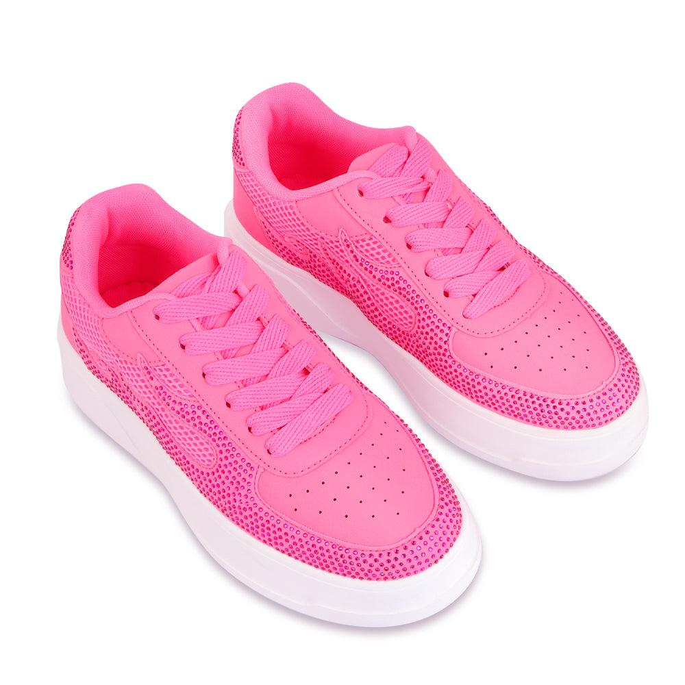 Hamster London Marcella Fire Hot Pink Party Sneakers