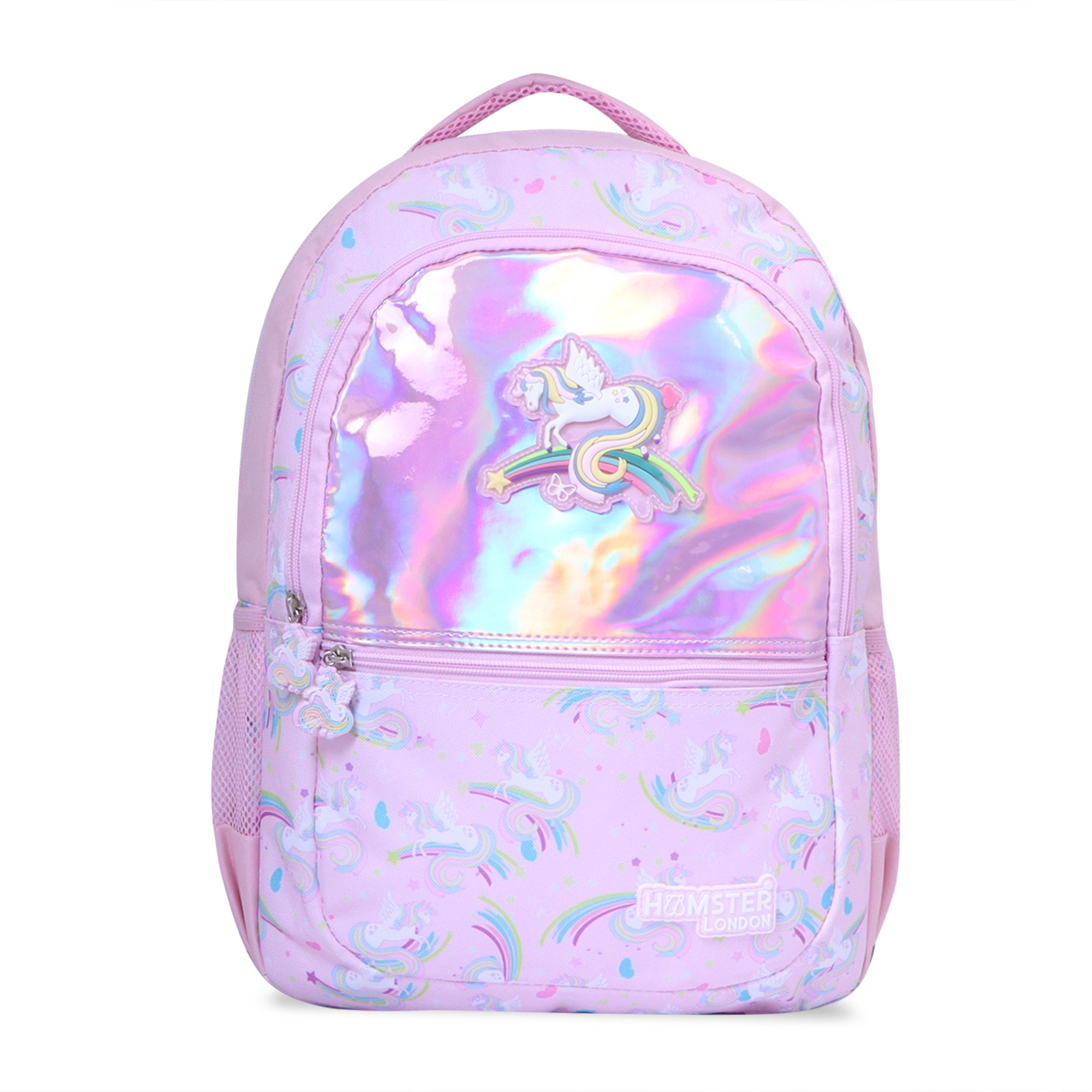 Hamster London School Bundle Perky Unicorn Backpack + Sling + Pouch + Sipper