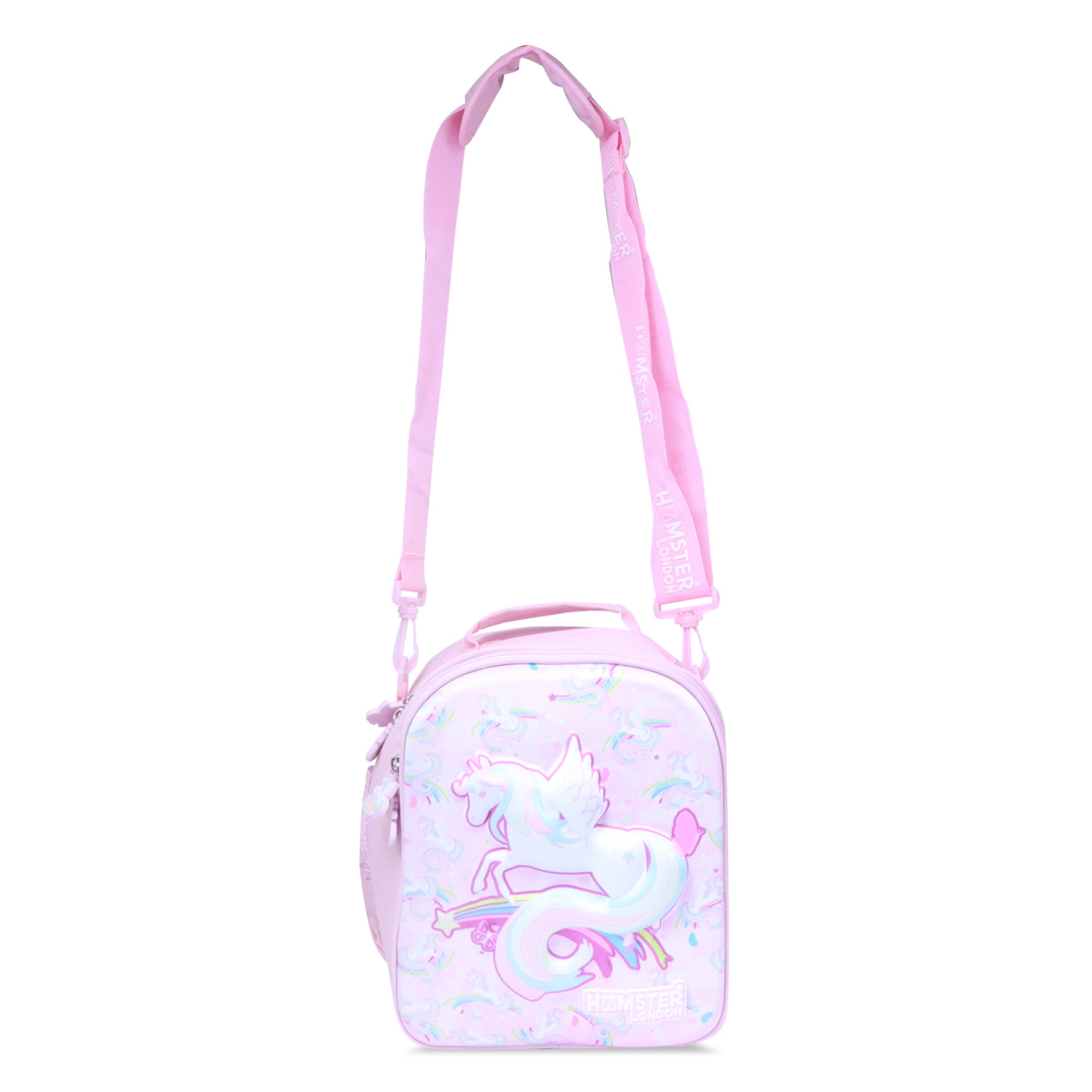 Hamster London School Bundle Perky Unicorn Backpack + Sling + Pouch + Sipper