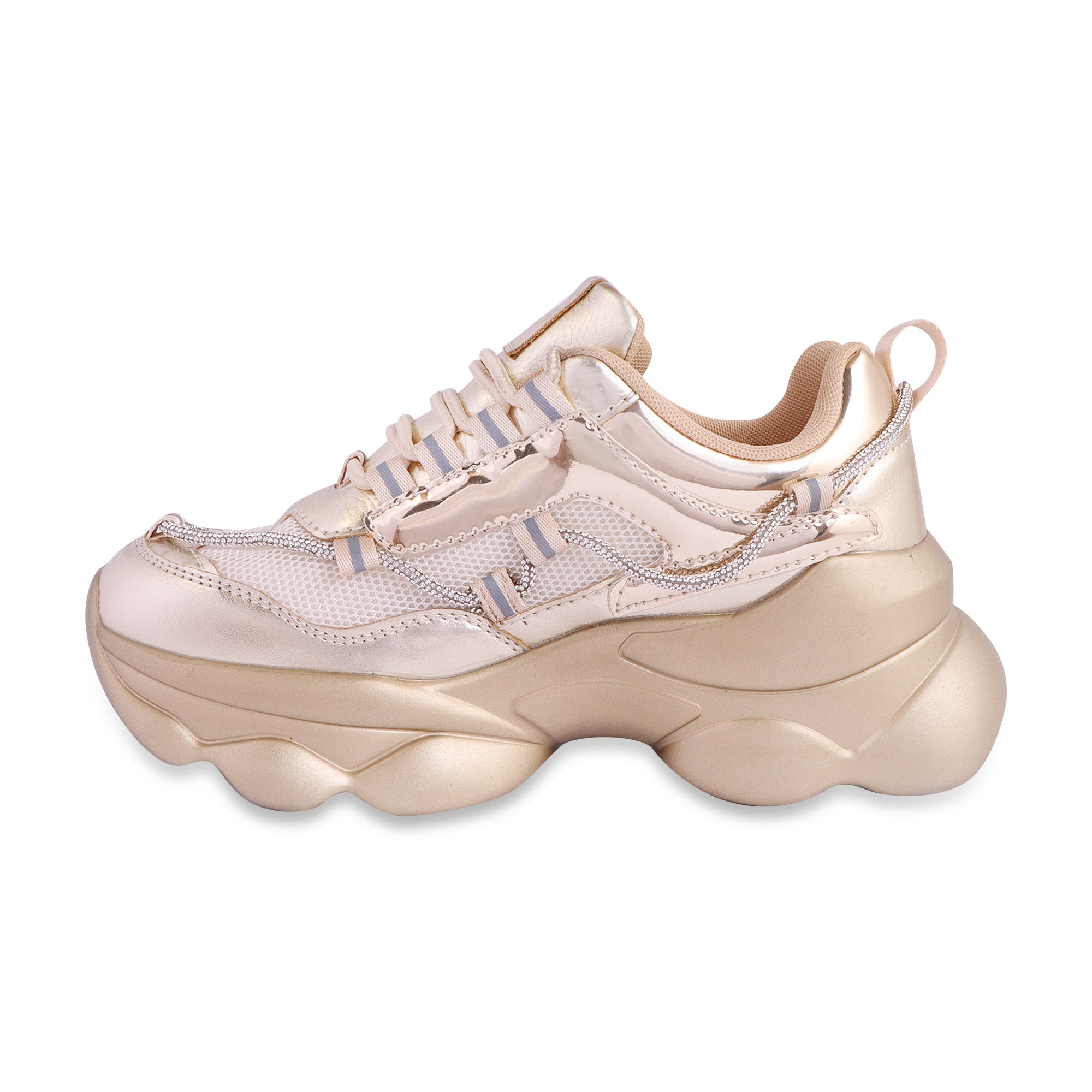 Hamster London Mousehole Gold Party Sneakers