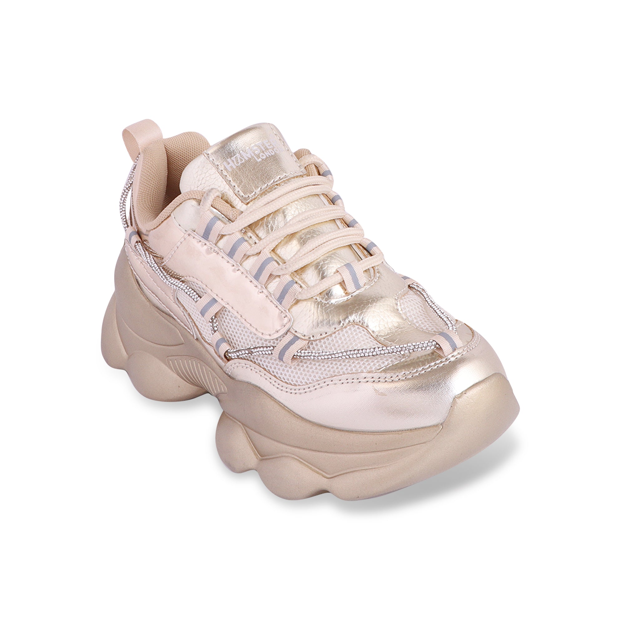 Hamster London Mousehole Gold Party Sneakers