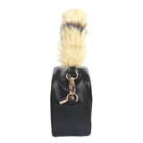 Hamster London Fur Handle Sling Bag Black With Personalization