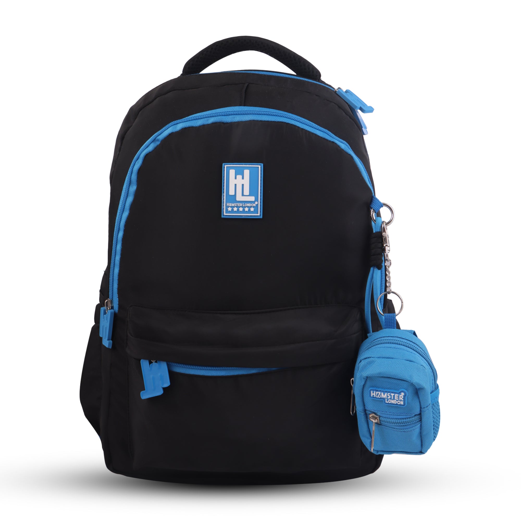 Hamster London Essential Backpack With Bag Charm Black 16inch