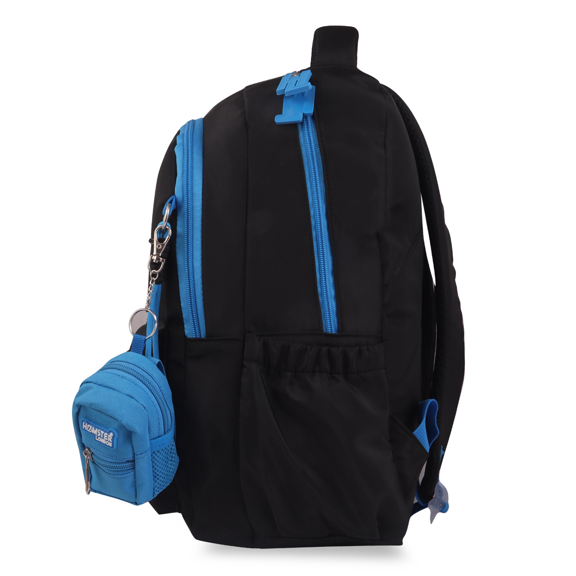 Hamster London Essential Backpack With Bag Charm Black 16inch