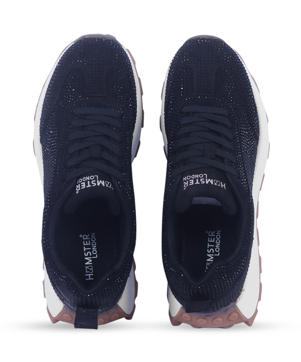 Hamster London Love Stone Black Sneakers