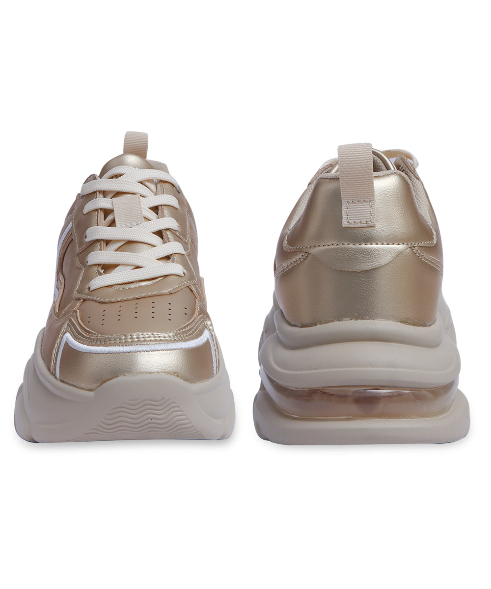 Hamster London Matte Gold Party Sneakers