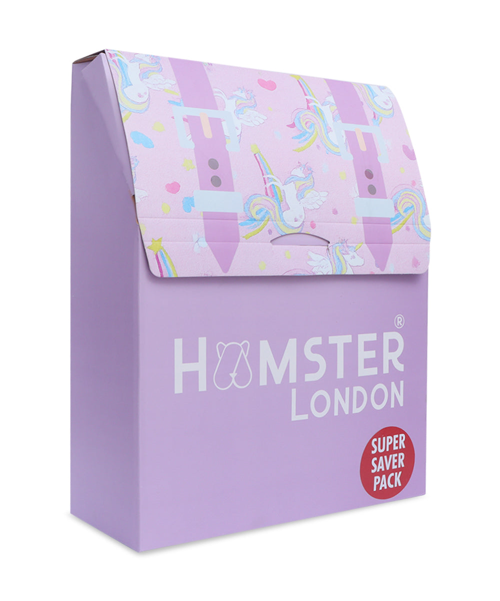 Hamster London School Bundle Perky Unicorn Backpack + Sling + Pouch + Sipper
