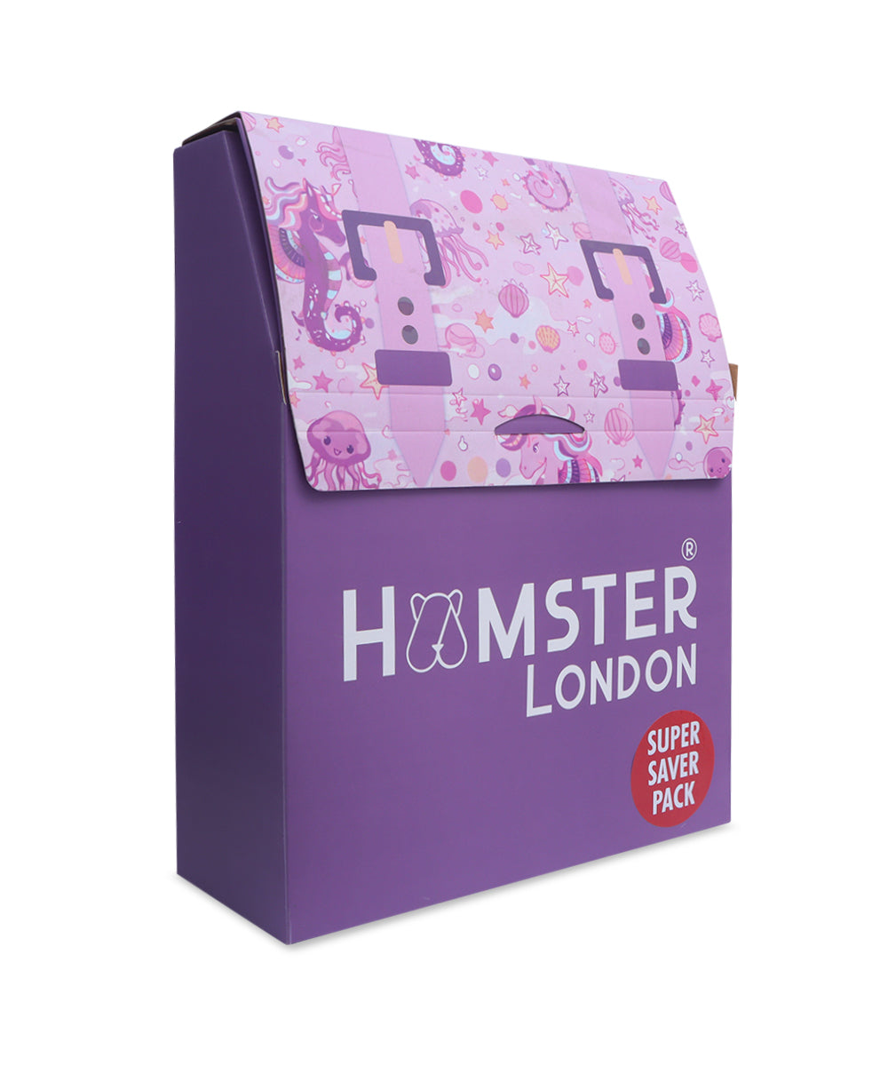 Hamster London School Bundle Twinkle Horn Backpack + Sling + Pouch + Sipper
