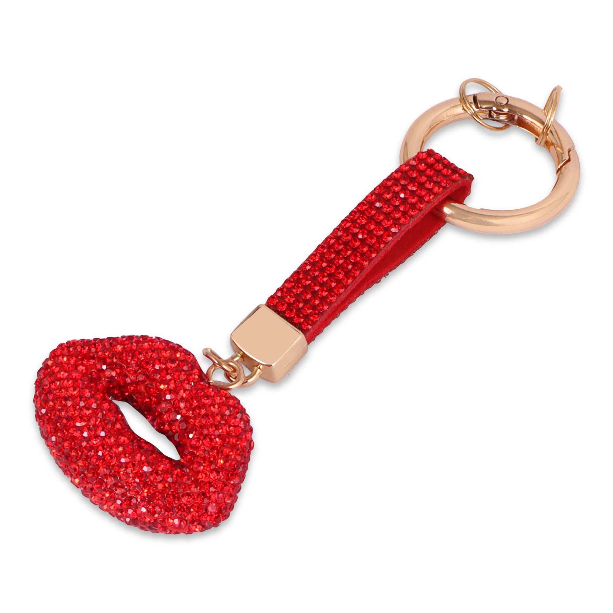Hamster London Trinkets Lucky Lips Red Key Charm