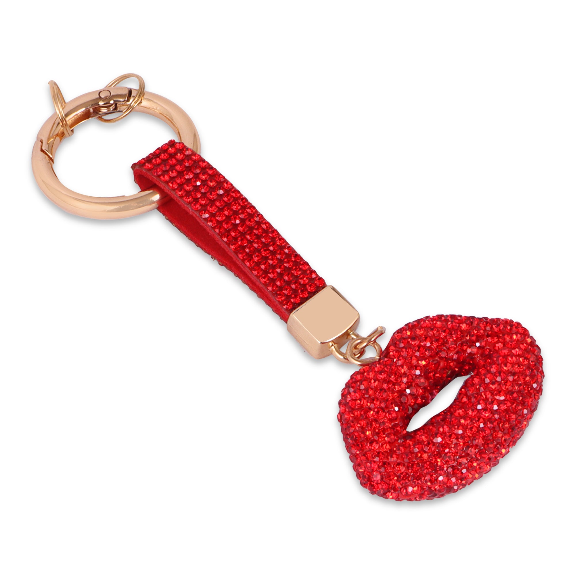 Hamster London Trinkets Lucky Lips Red Key Charm