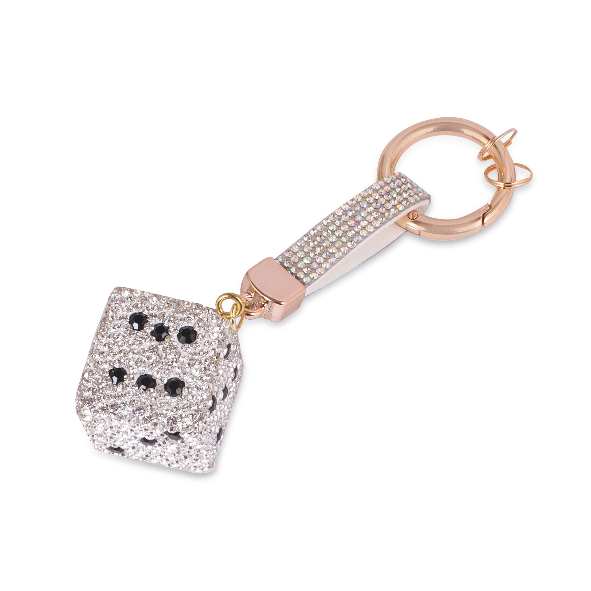 Hamster London Trinkets Dice Key Charm Silver