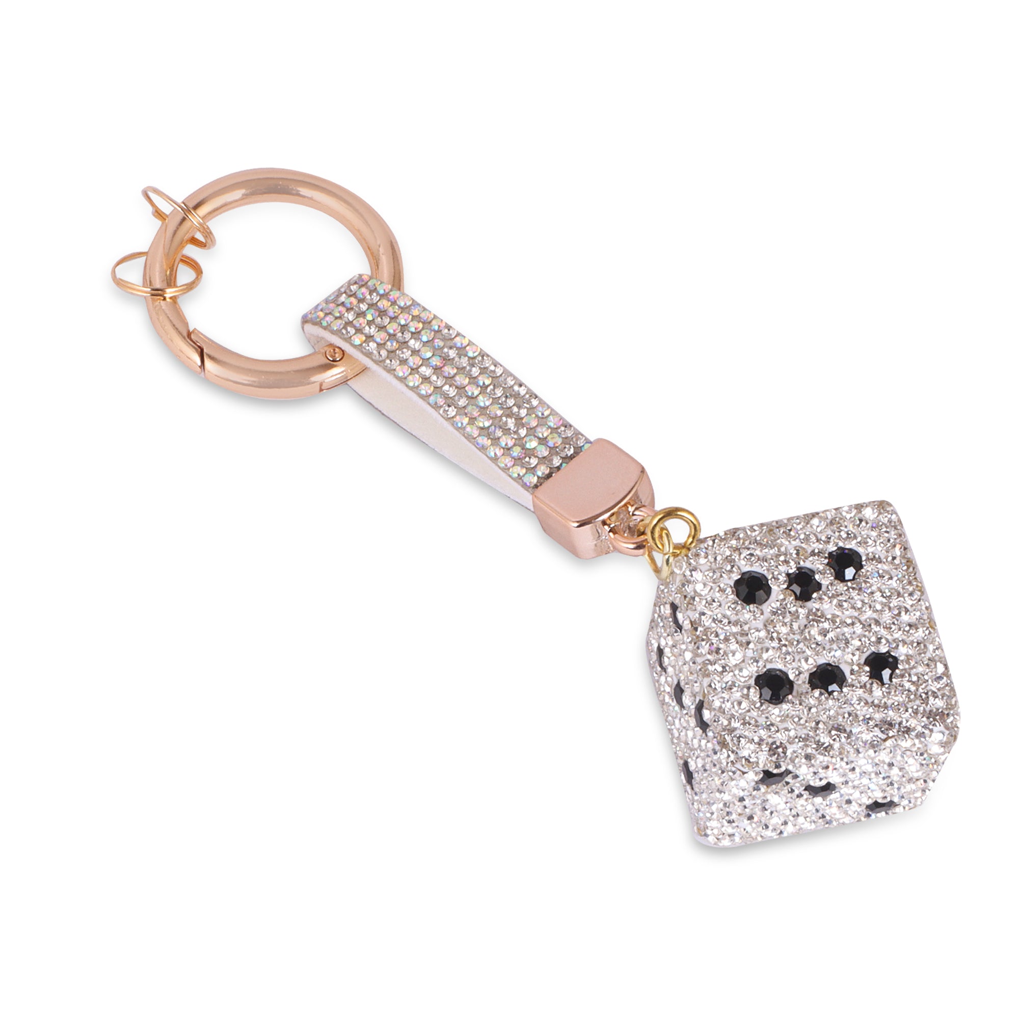 Hamster London Trinkets Dice Key Charm Silver