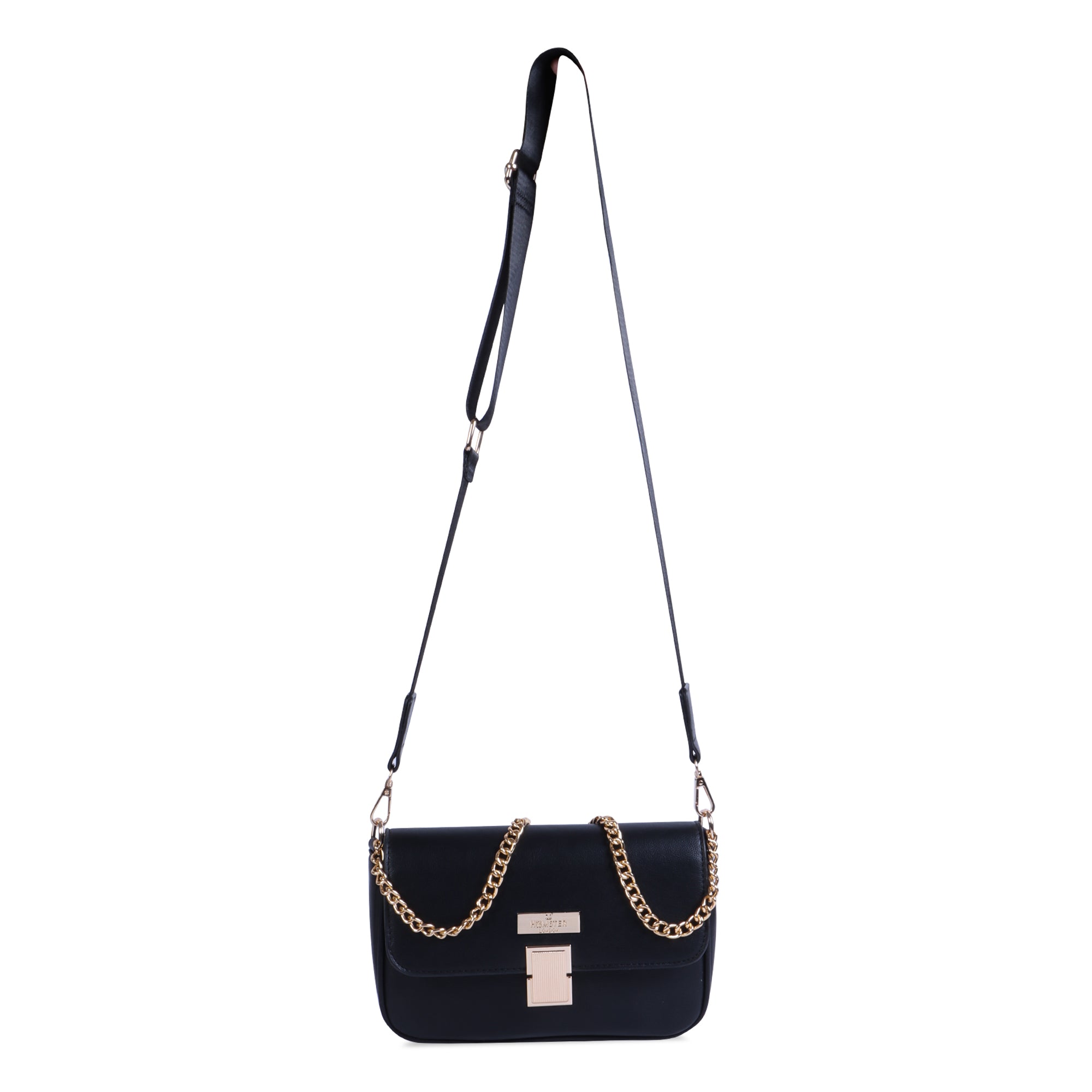 Hamster London Beverley Glow-up Crossbody Bag Black