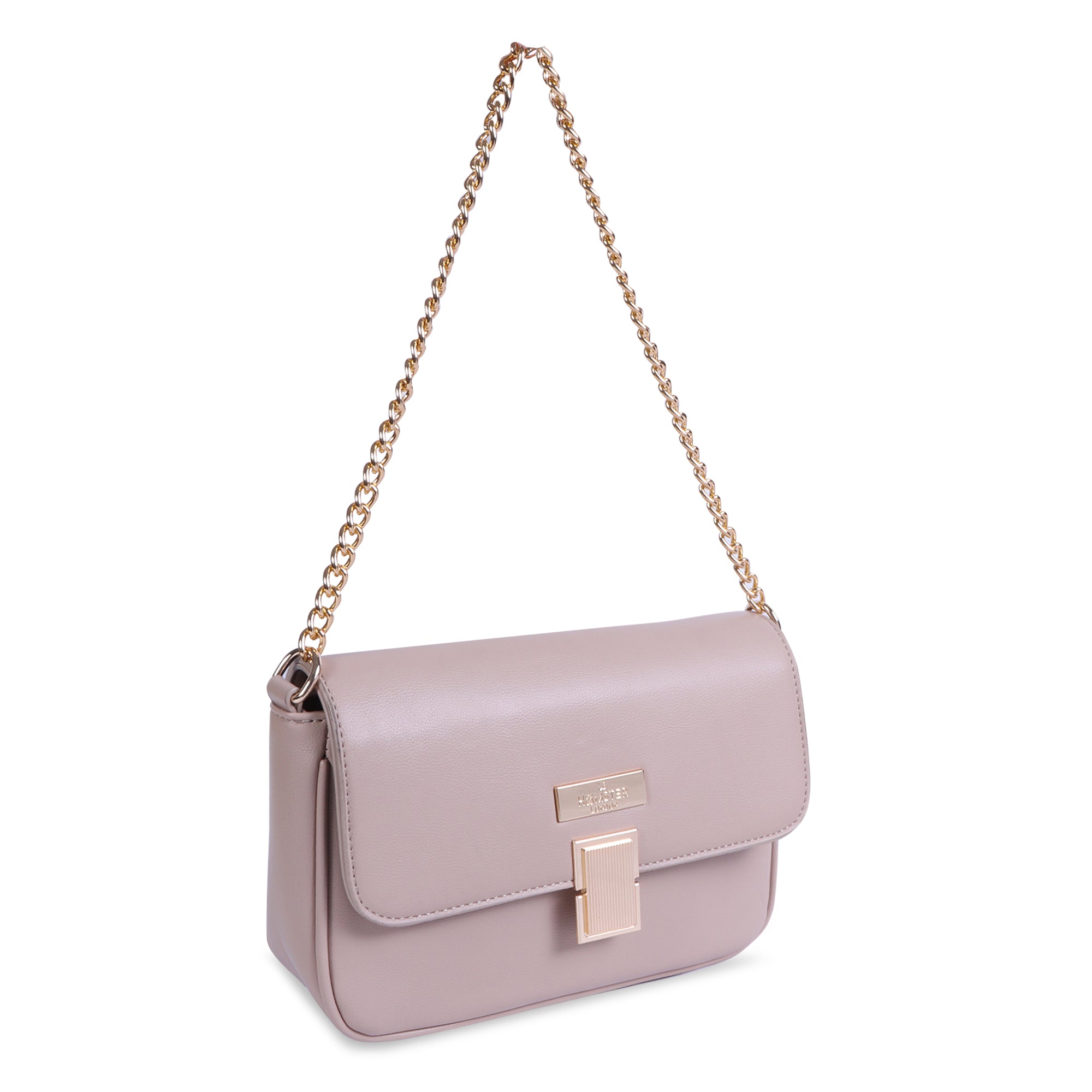 Hamster London Beverley Glow-up Crossbody Bag Beige