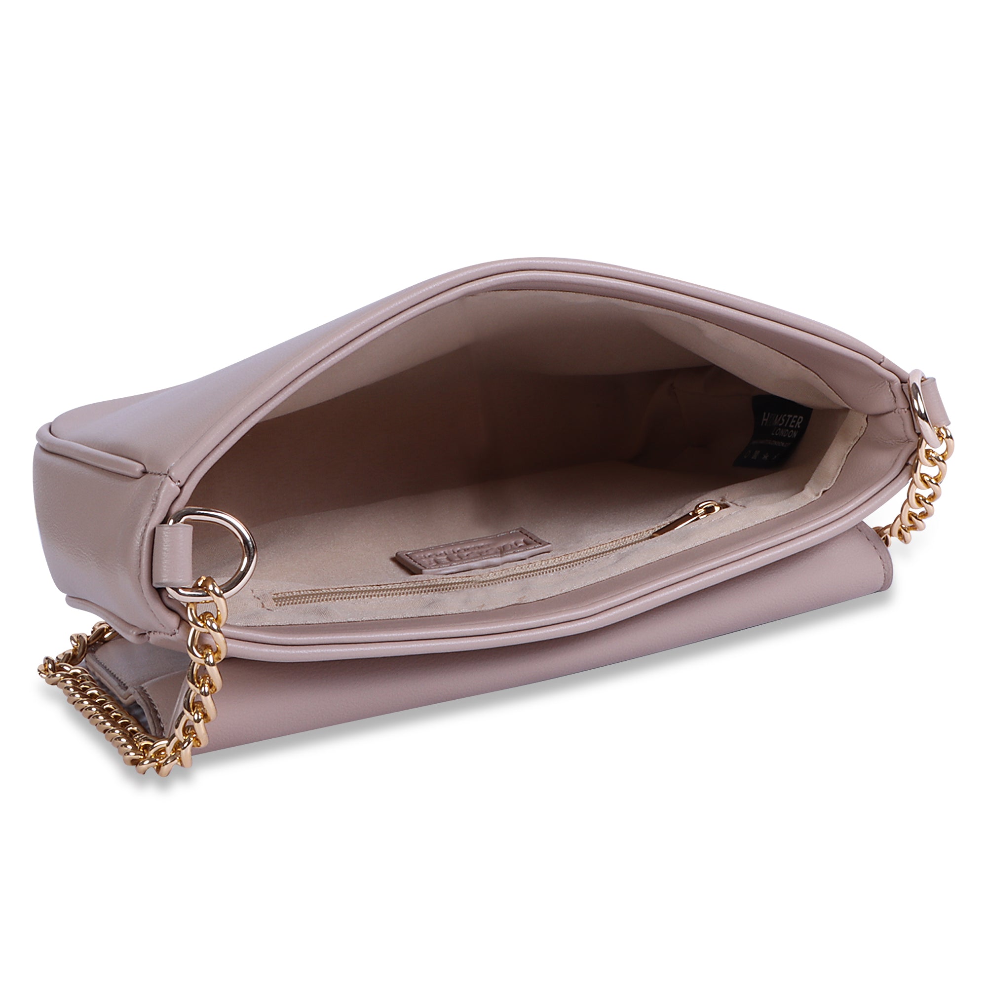 Hamster London Beverley Glow-up Crossbody Bag Beige