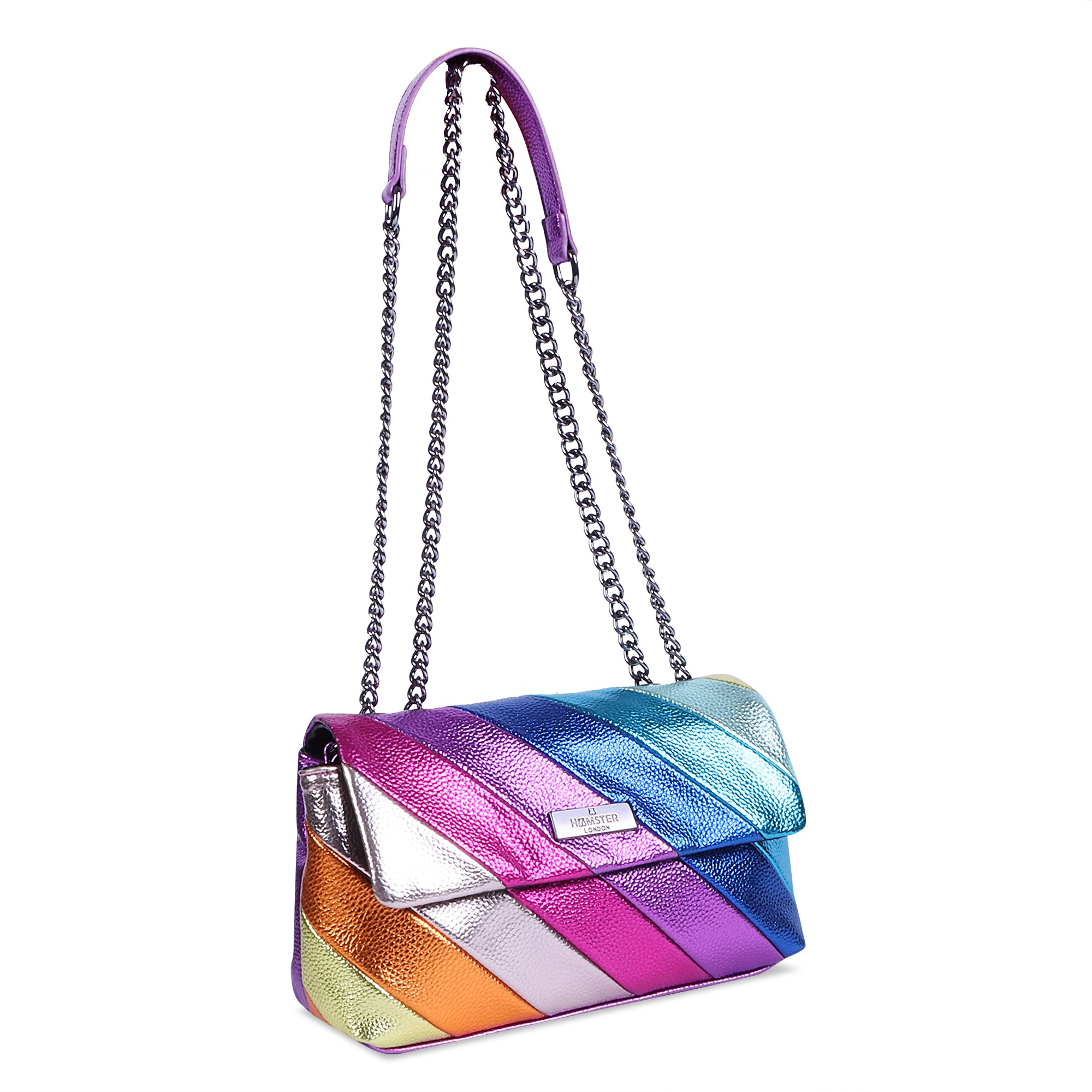Hamster London Beverley Rainbow Wave Handbag