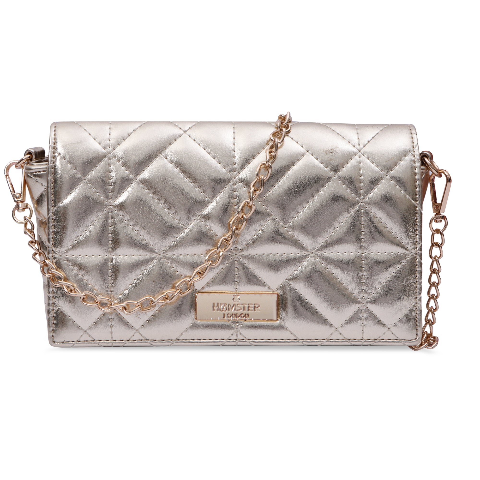 Hamster London Beverley Mosaic Crossbody Gold