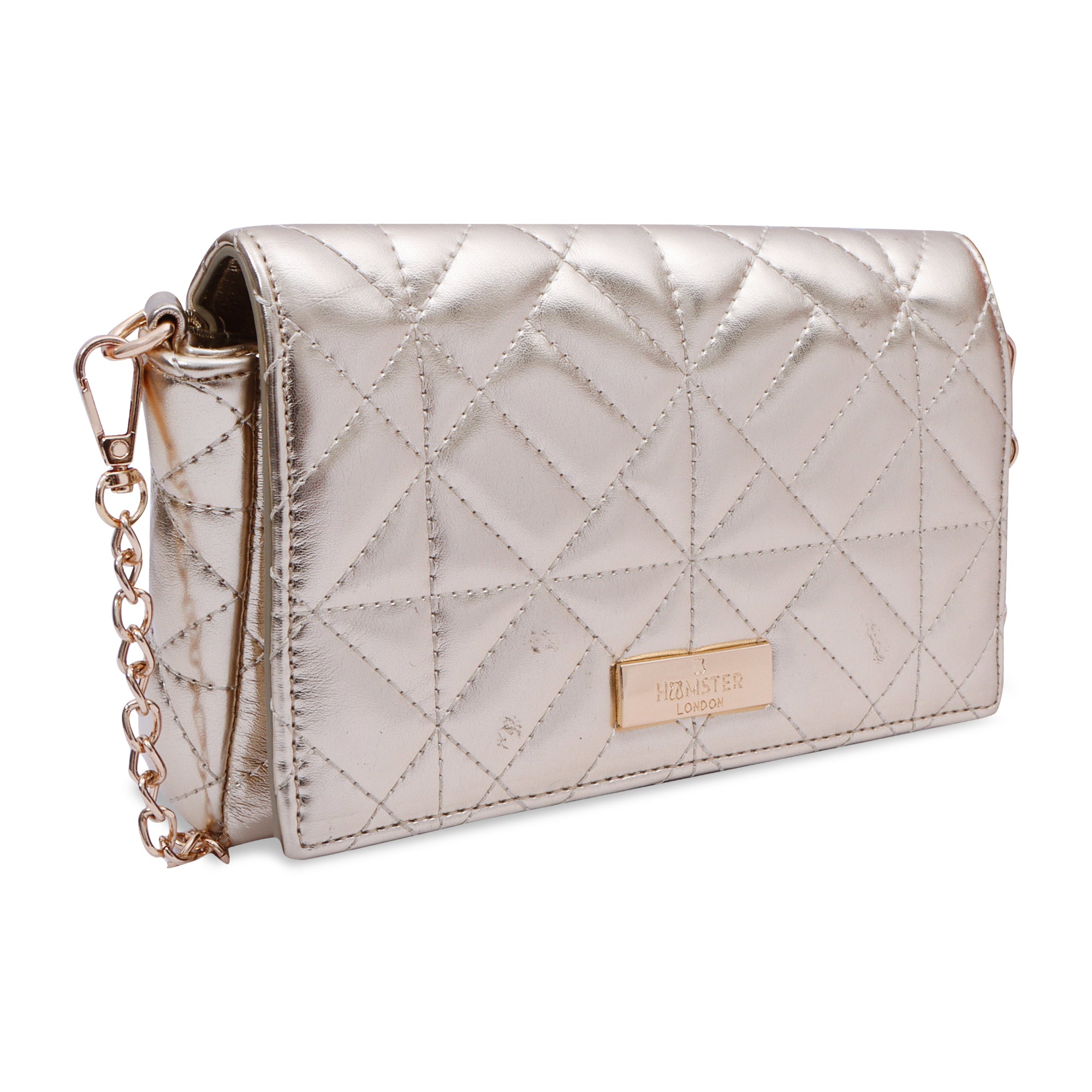 Hamster London Beverley Mosaic Crossbody Gold