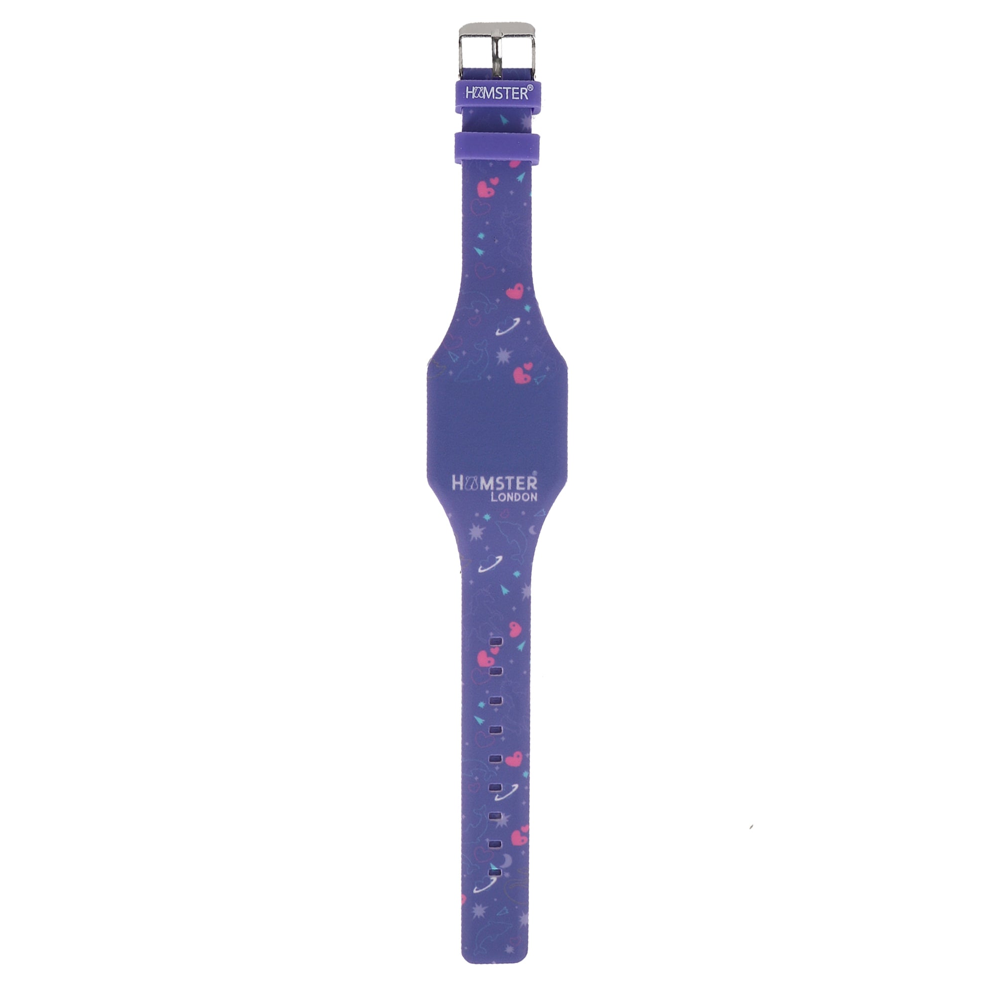 Hamster London Silicon Digital LED Band Mermaid Purple Line Watch