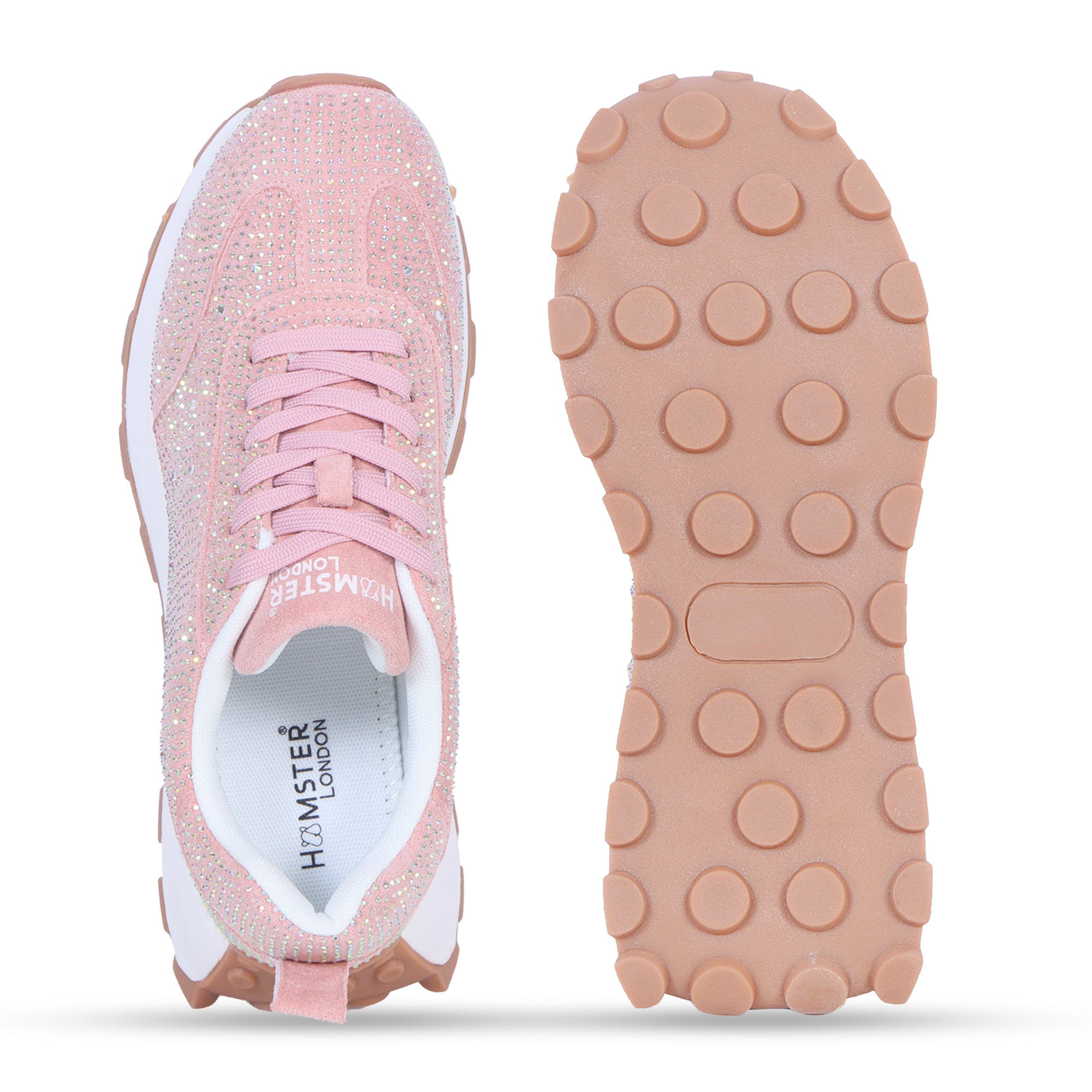 Hamster London Love Stone Pink Sneakers