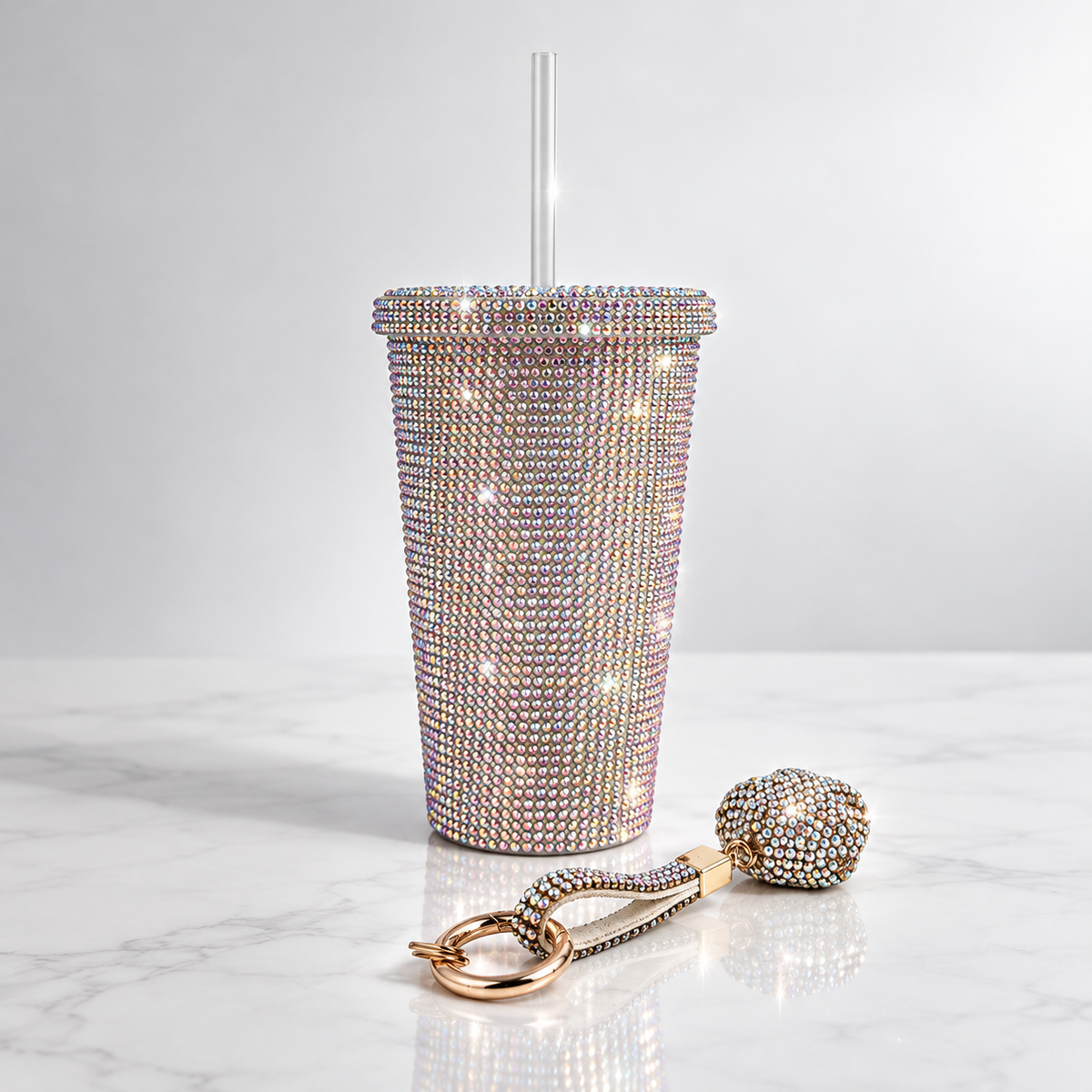 Hamster London Crystal Gem Bottle With Charm Pink 500 ml